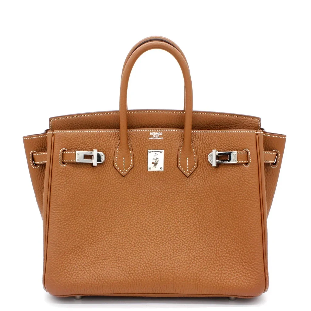에르메스 버킨 25 르투르네 골든 브라운 실버 하드웨어 (100% HAND MADE)