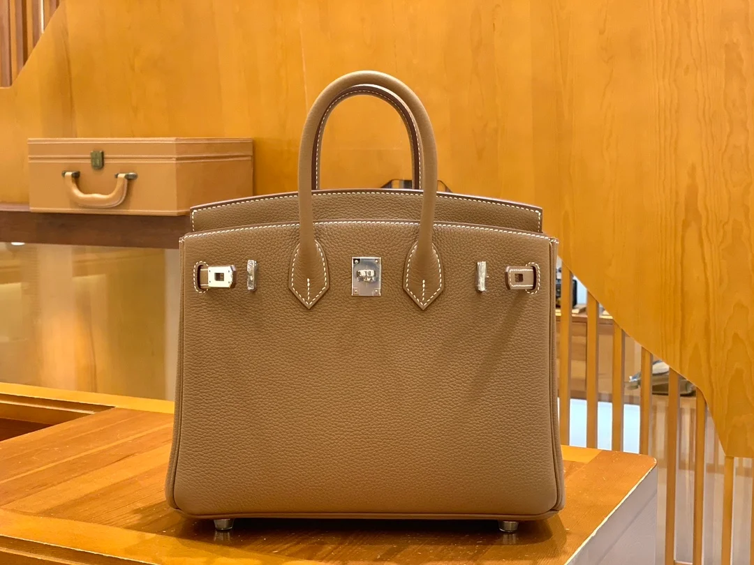 에르메스 버킨 25 르투르네 골든 브라운 실버 하드웨어 (100% HAND MADE)