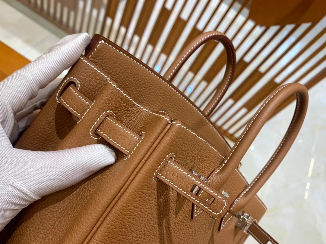 에르메스 버킨 25 르투르네 골든 브라운 실버 하드웨어 (100% HAND MADE)