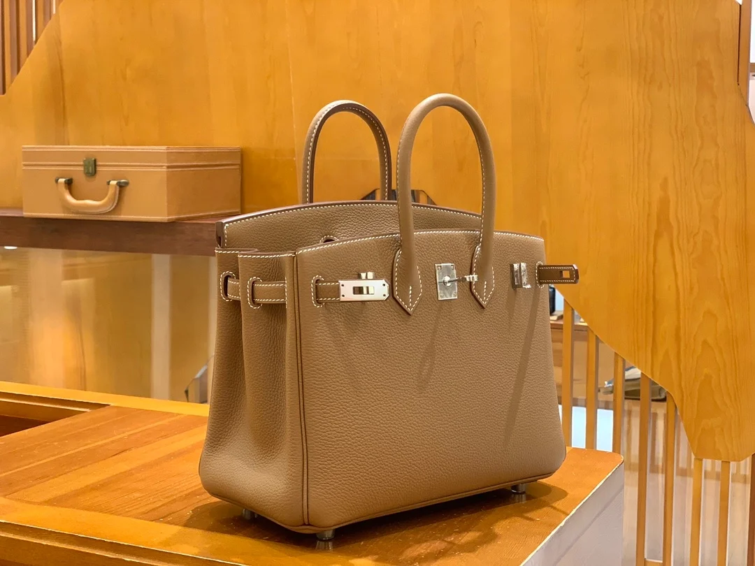 에르메스 버킨 25 르투르네 골든 브라운 실버 하드웨어 (100% HAND MADE)