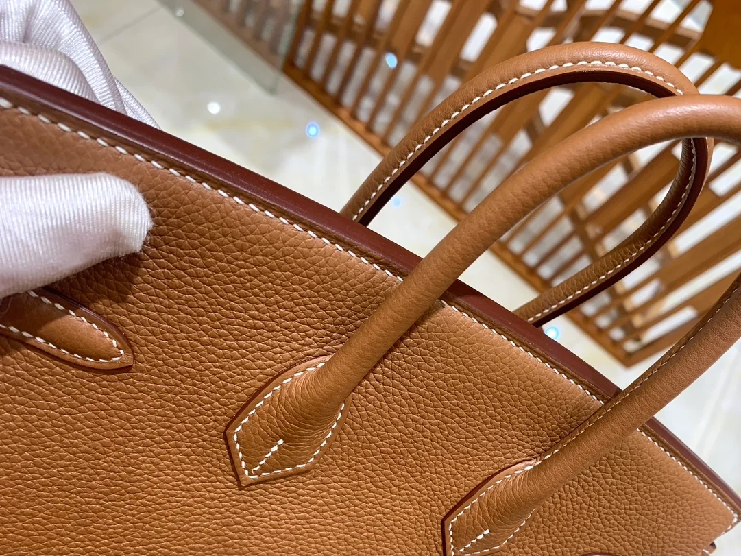 에르메스 버킨 25 르투르네 골든 브라운 실버 하드웨어 (100% HAND MADE)