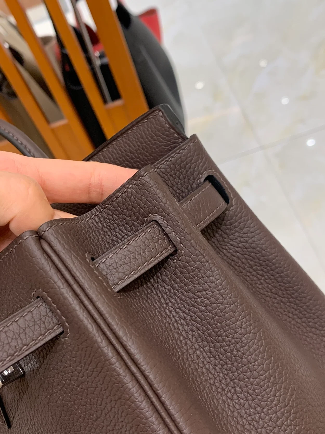 에르메스 버킨 25 르투르네 초코 브라운 실버 하드웨어 (100% HAND MADE)