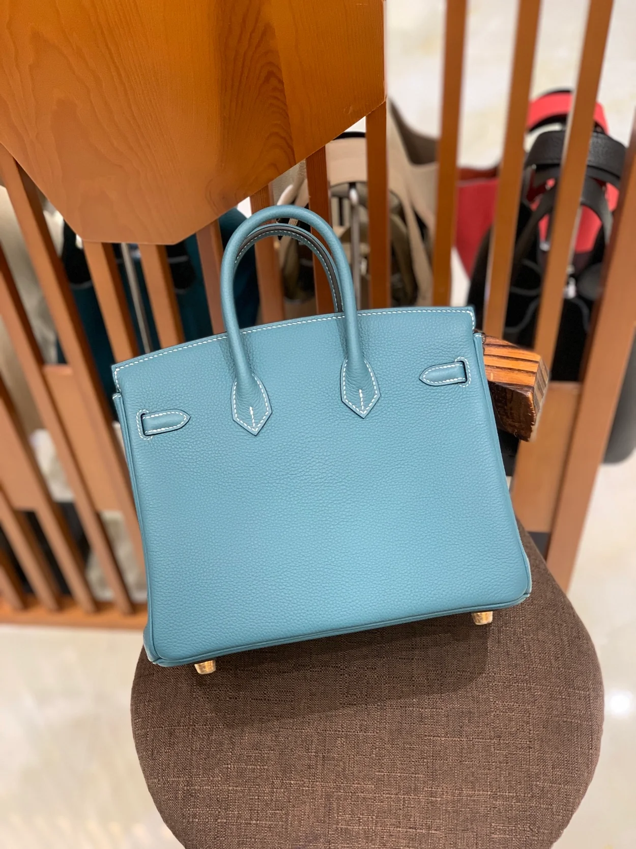 에르메스 버킨 25 르투르네 데님 블루 골드 하드웨어 (100% HAND MADE)