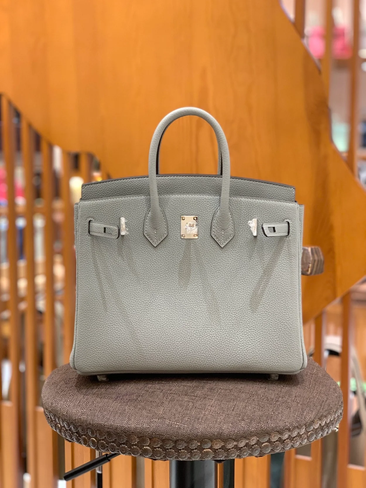 에르메스 버킨 25 르투르네 글레이셔 블루 실버 하드웨어 (100% HAND MADE)