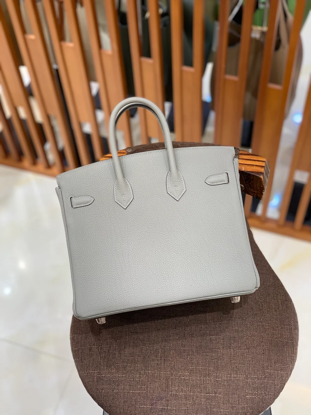 에르메스 버킨 25 르투르네 글레이셔 블루 실버 하드웨어 (100% HAND MADE)