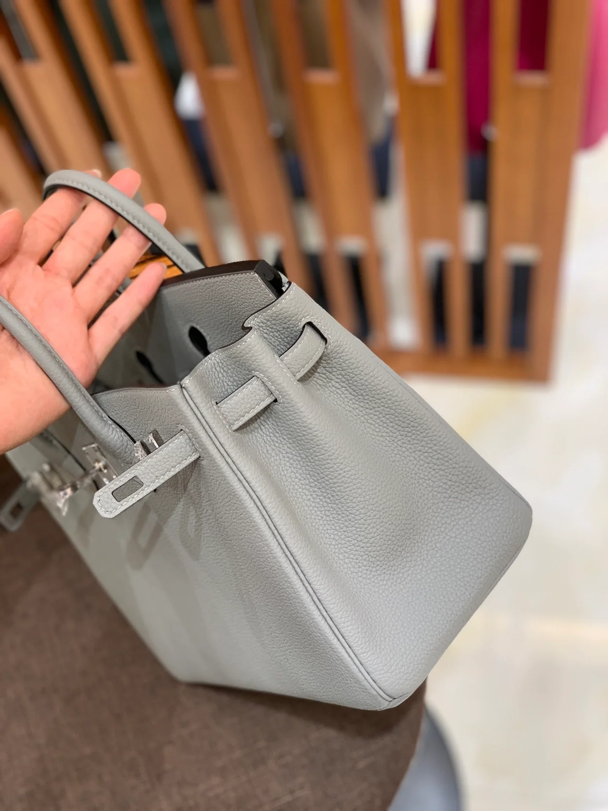 에르메스 버킨 25 르투르네 글레이셔 블루 실버 하드웨어 (100% HAND MADE)