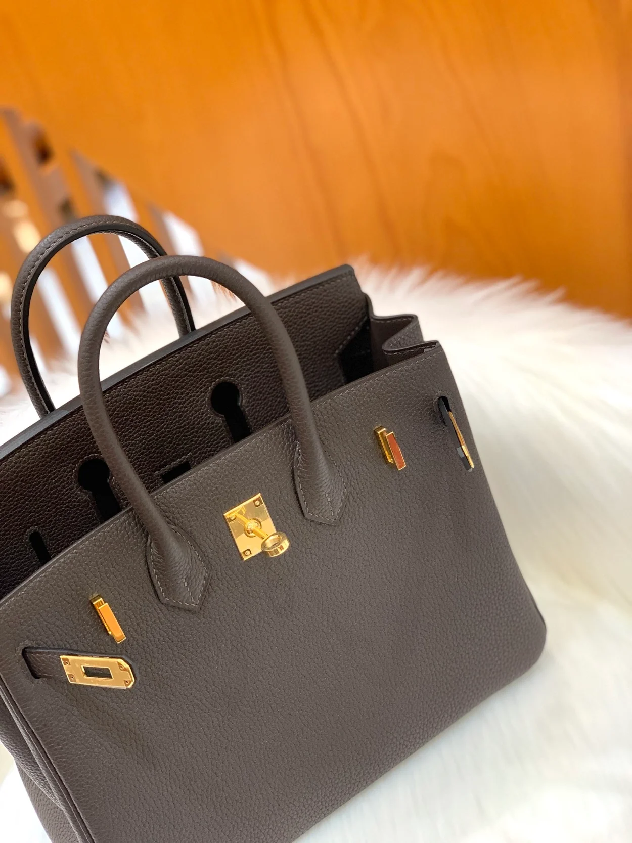 에르메스 버킨 25 르투르네 초코 브라운 골드 하드웨어 (100% HAND MADE)