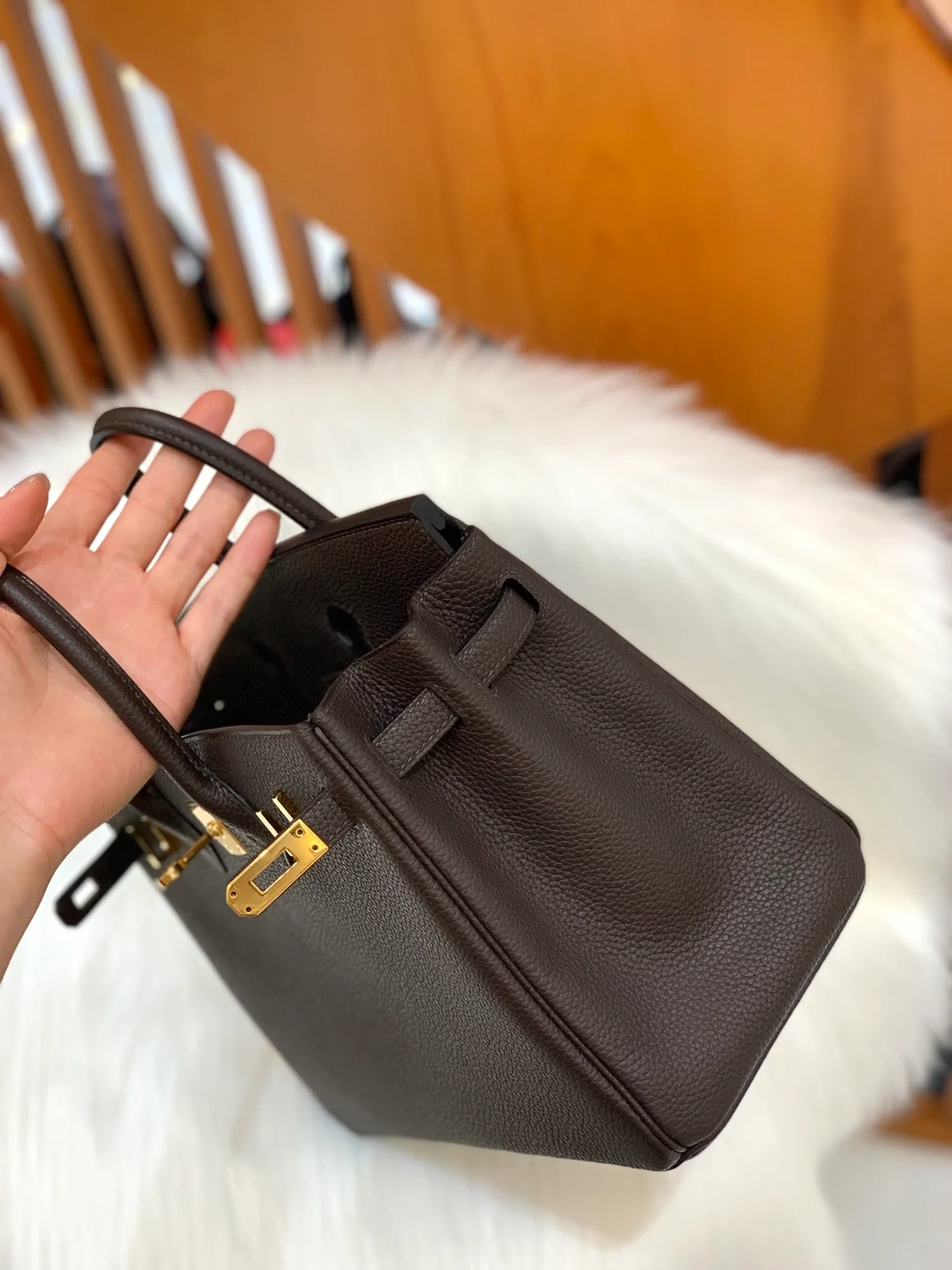 에르메스 버킨 25 르투르네 초코 브라운 골드 하드웨어 (100% HAND MADE)