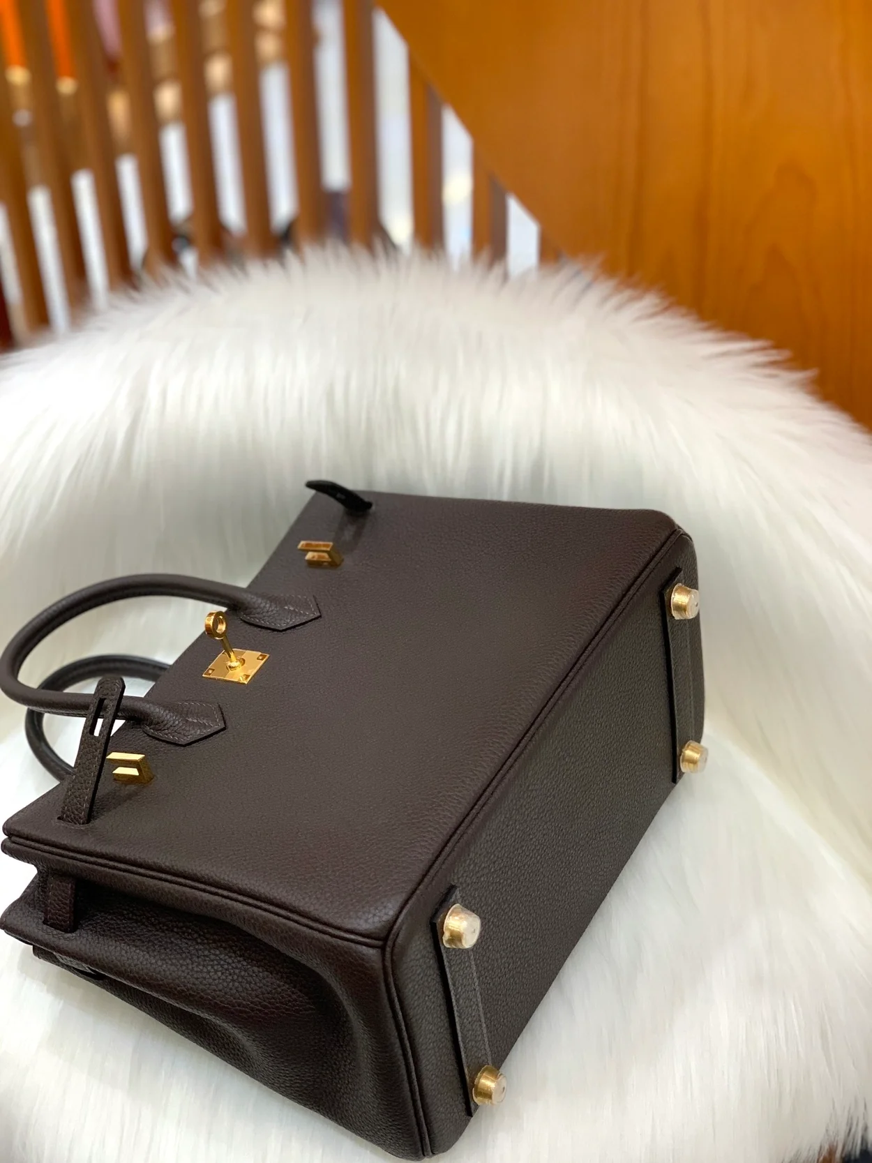 에르메스 버킨 25 르투르네 초코 브라운 골드 하드웨어 (100% HAND MADE)