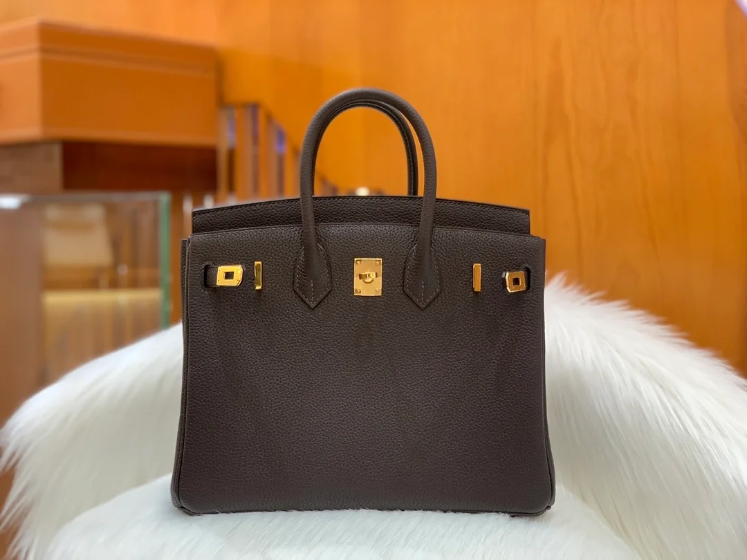 에르메스 버킨 25 르투르네 초코 브라운 골드 하드웨어 (100% HAND MADE)
