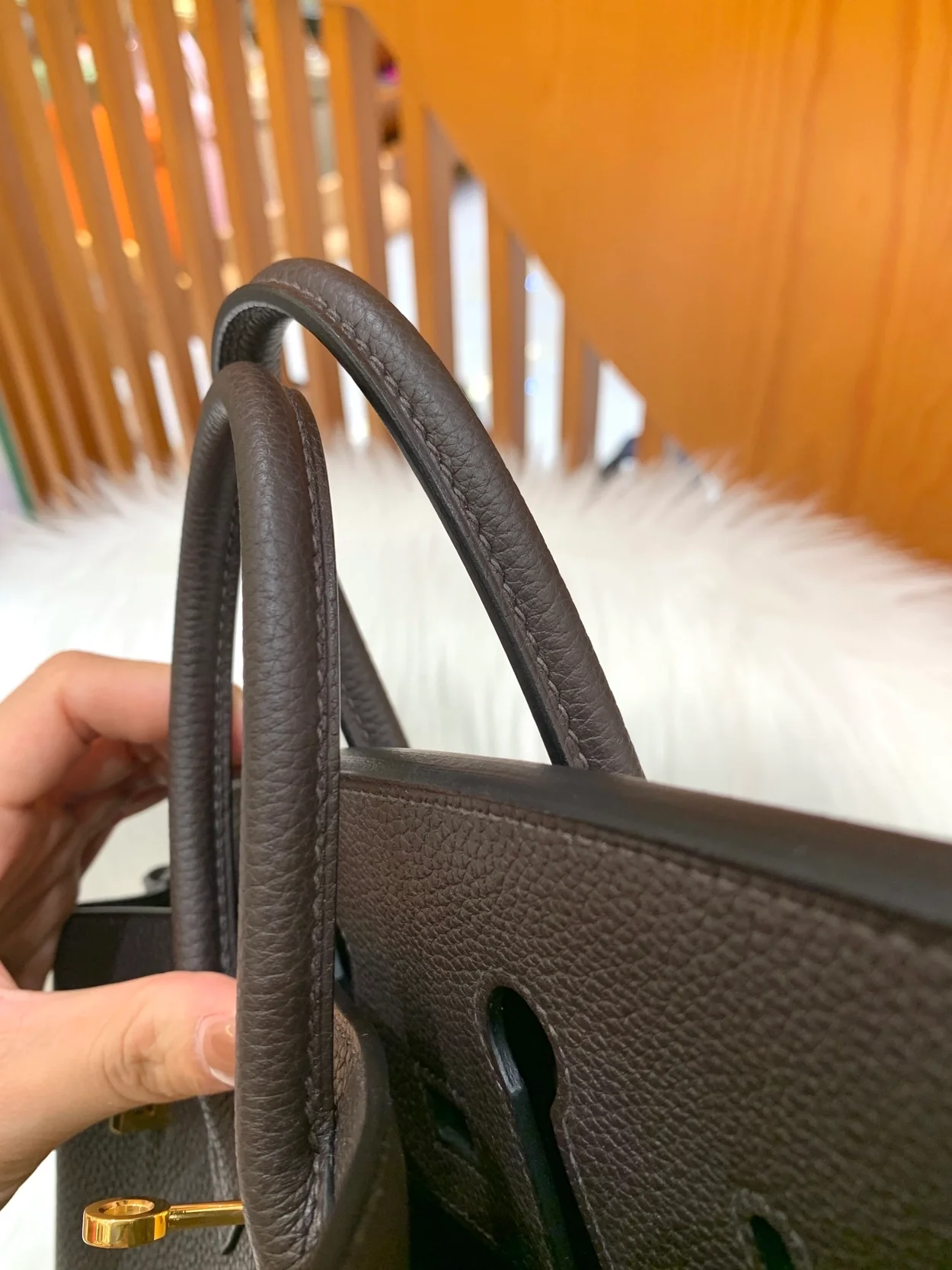 에르메스 버킨 25 르투르네 초코 브라운 골드 하드웨어 (100% HAND MADE)