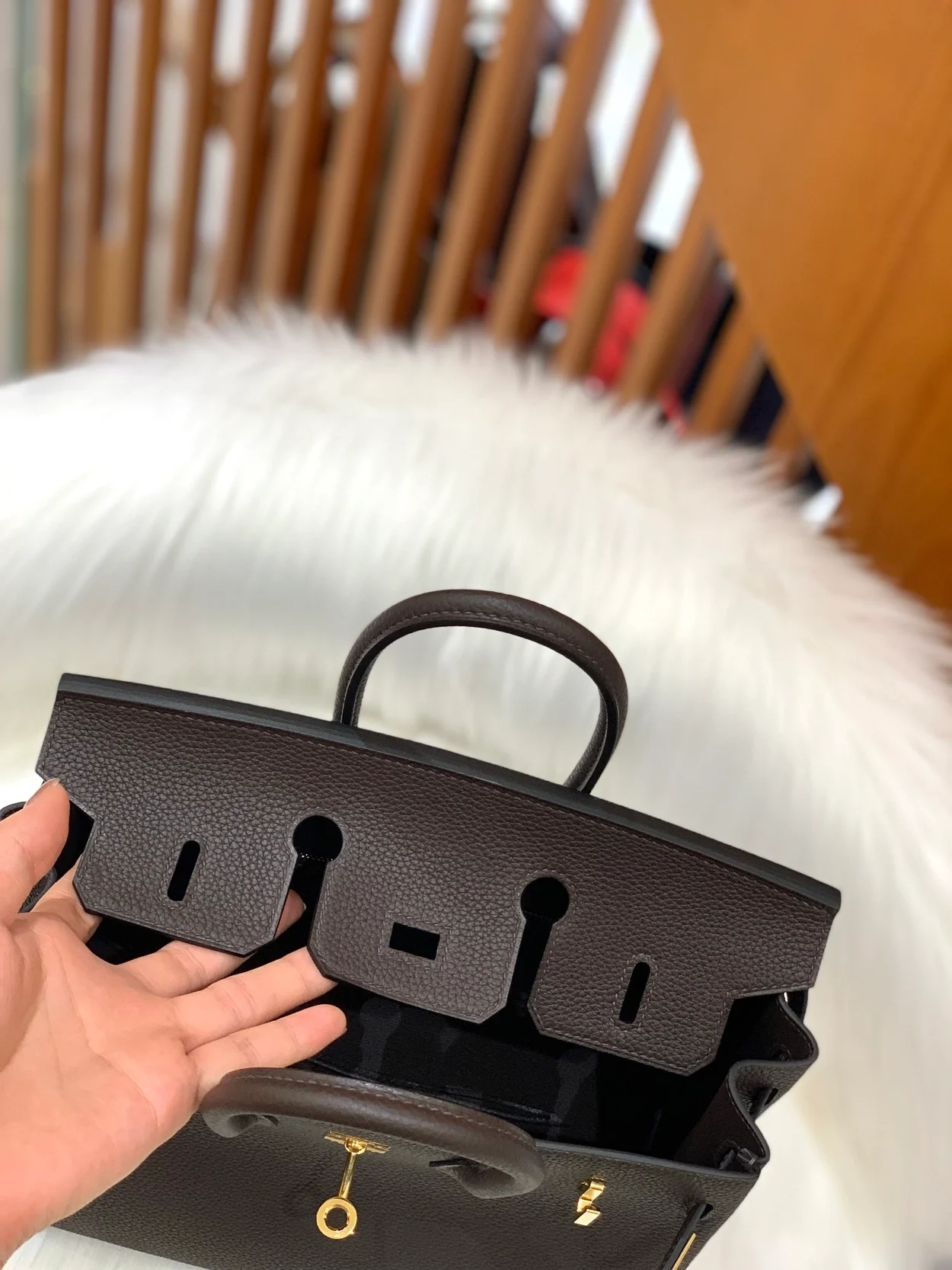 에르메스 버킨 25 르투르네 초코 브라운 골드 하드웨어 (100% HAND MADE)