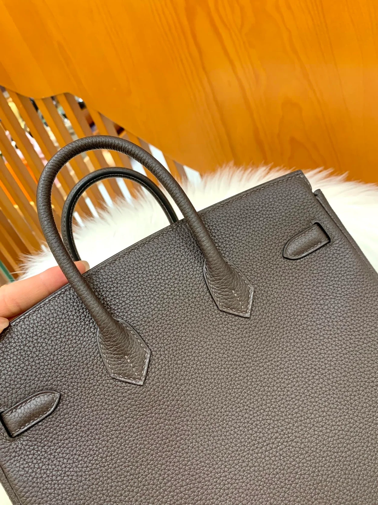 에르메스 버킨 25 르투르네 초코 브라운 골드 하드웨어 (100% HAND MADE)