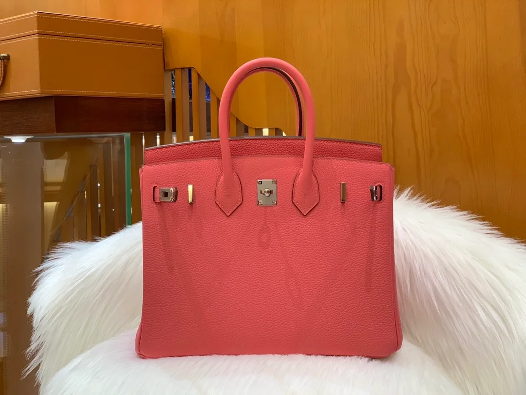에르메스 버킨 25 르투르네 립스틱 핑크 실버 하드웨어 (100% HAND MADE)