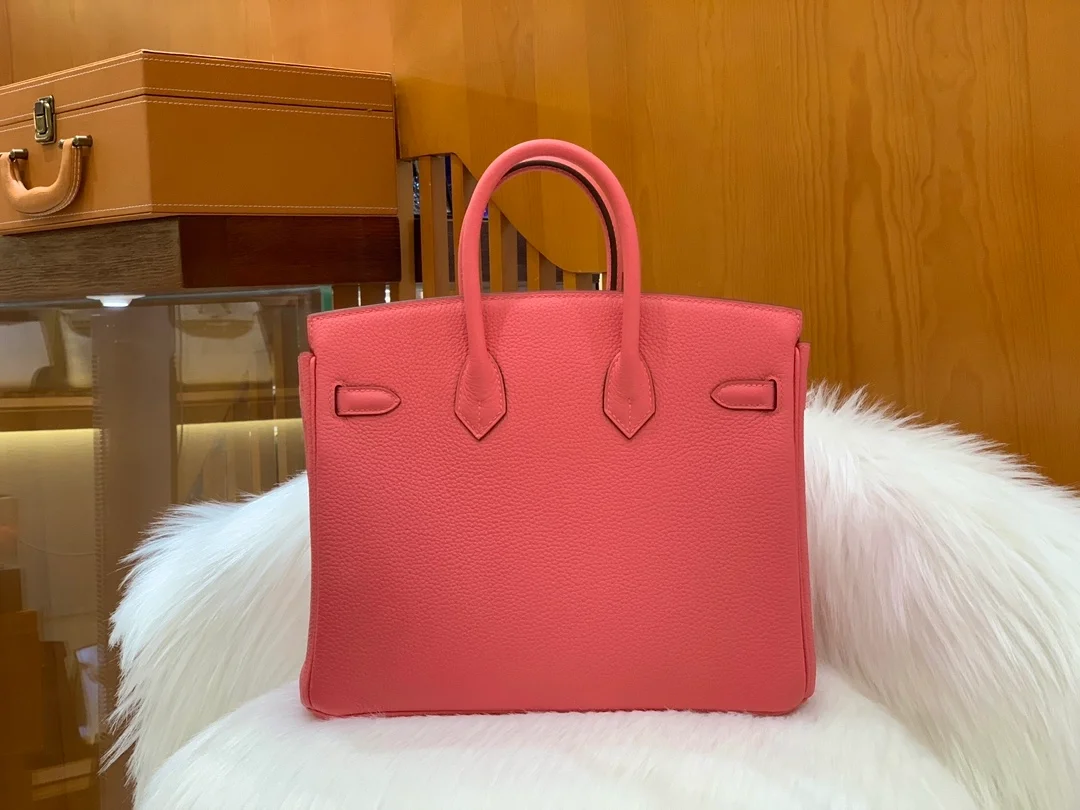 에르메스 버킨 25 르투르네 립스틱 핑크 실버 하드웨어 (100% HAND MADE)