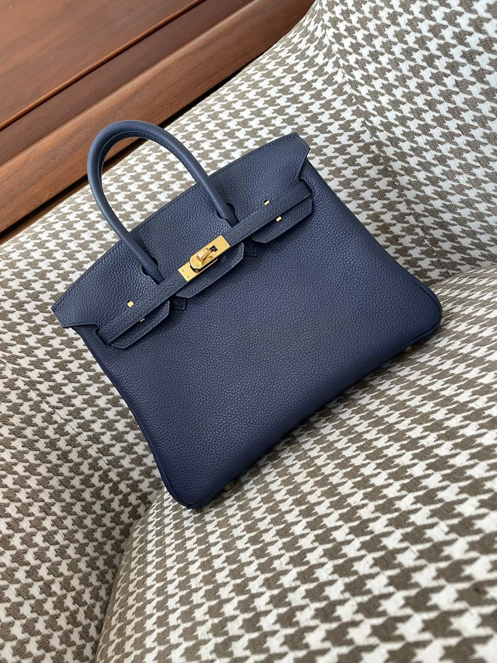 에르메스 버킨 25 르투르네 사파이어 블루 골드 하드웨어 (100% HAND MADE)