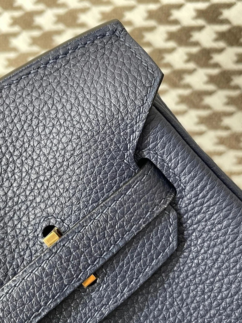 에르메스 버킨 25 르투르네 사파이어 블루 골드 하드웨어 (100% HAND MADE)