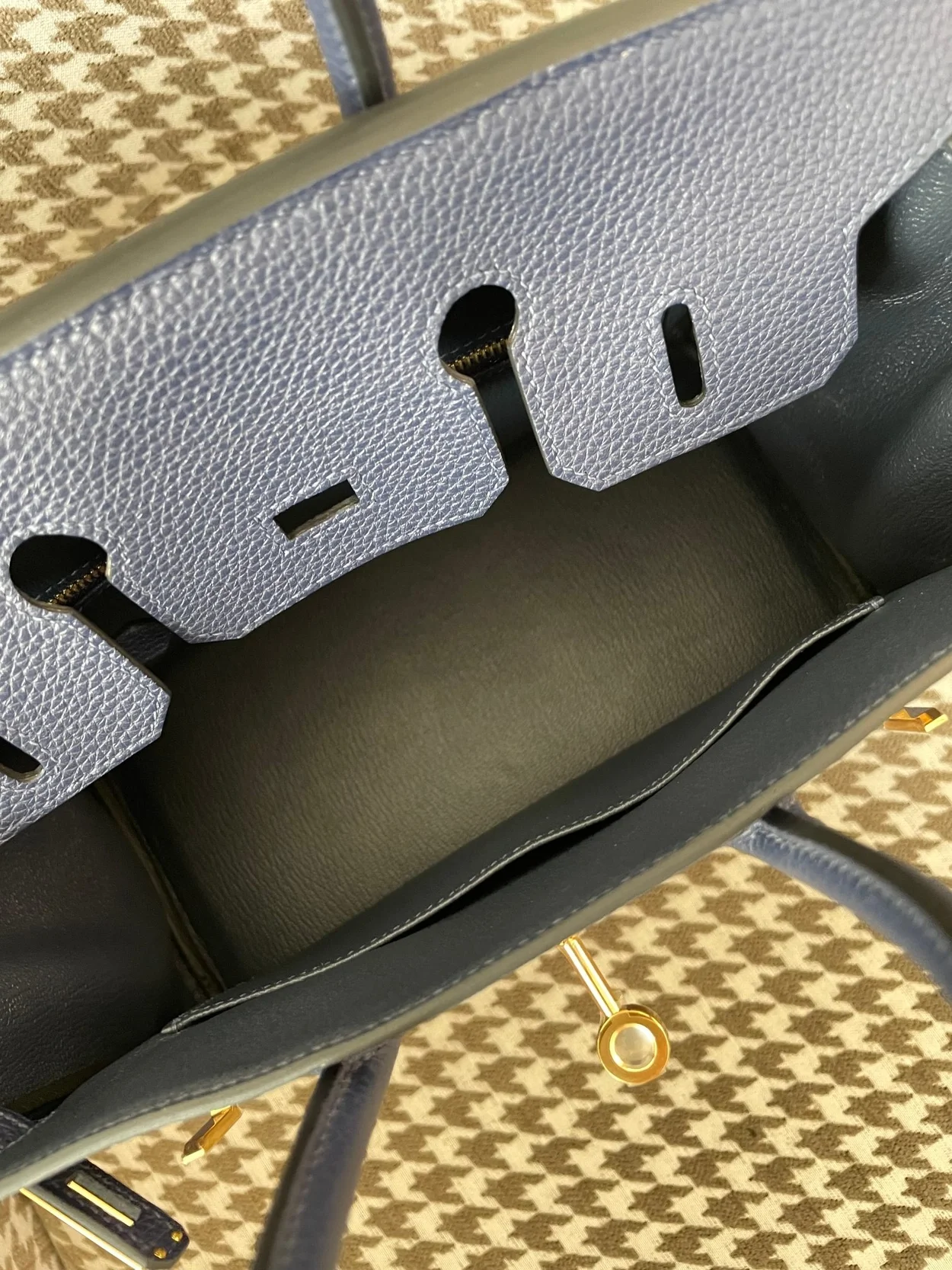 에르메스 버킨 25 르투르네 사파이어 블루 골드 하드웨어 (100% HAND MADE)