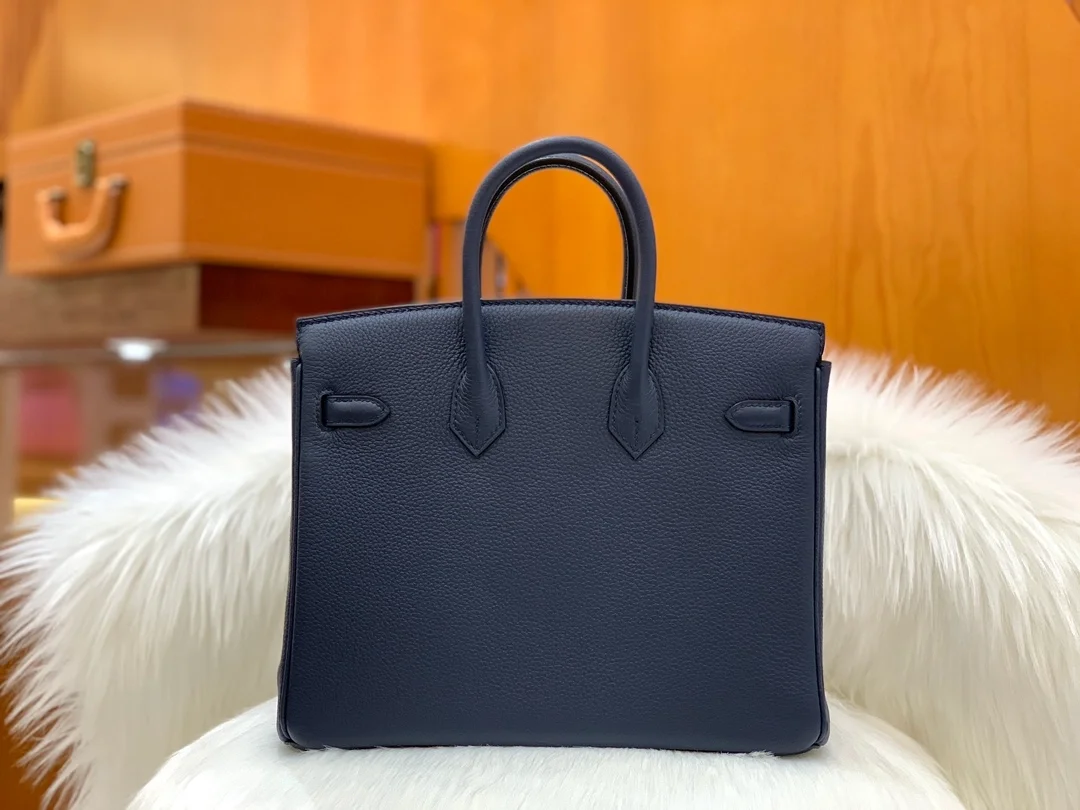 에르메스 버킨 25 르투르네 사파이어 블루 실버 하드웨어 (100% HAND MADE)