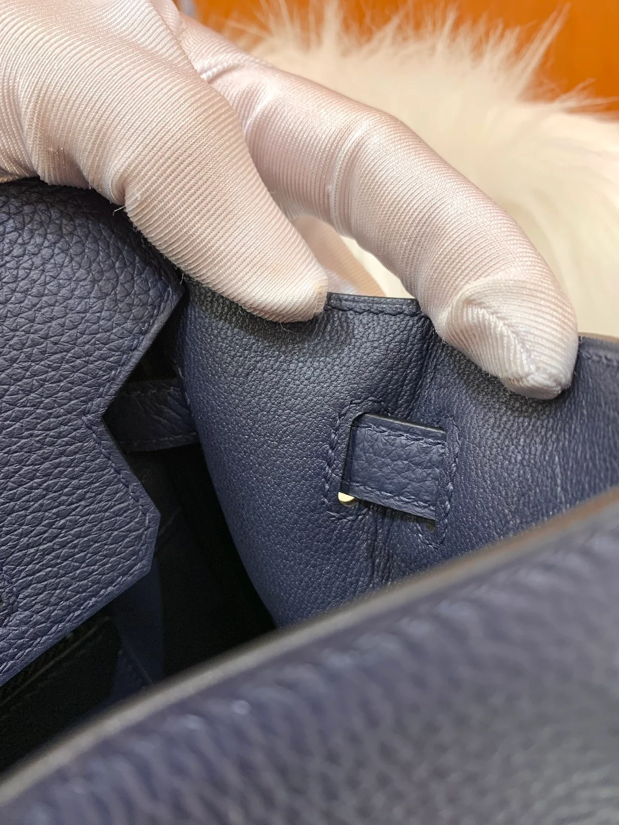 에르메스 버킨 25 르투르네 사파이어 블루 실버 하드웨어 (100% HAND MADE)