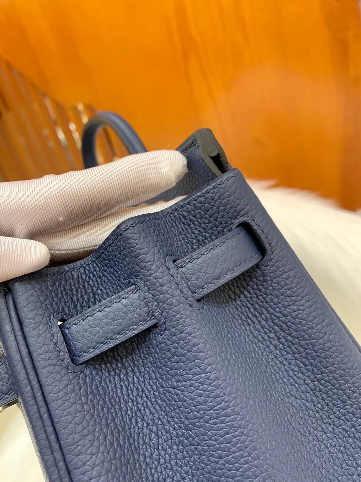 에르메스 버킨 25 르투르네 사파이어 블루 실버 하드웨어 (100% HAND MADE)