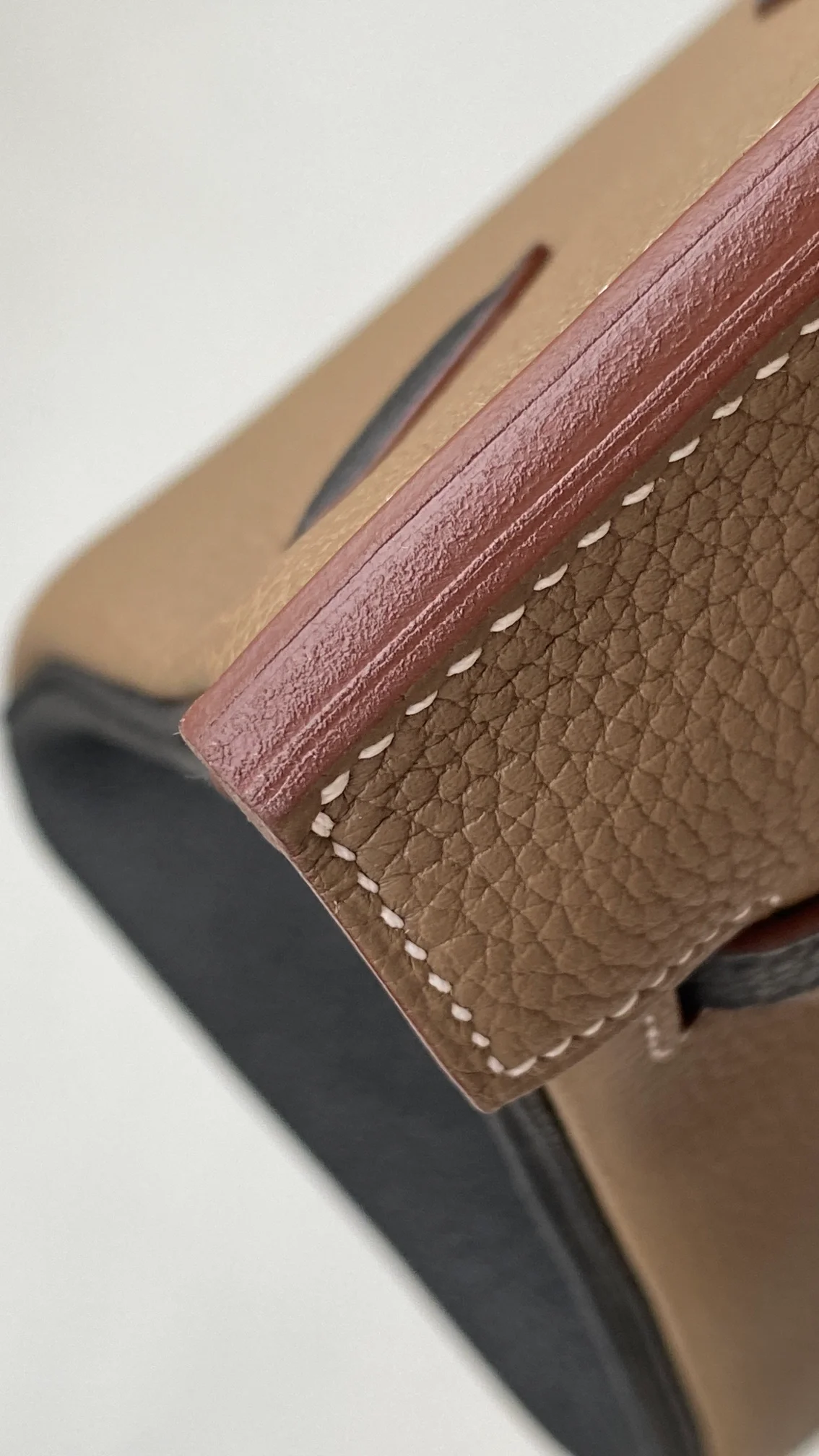 에르메스 버킨 25 르투르네 스페셜 오더 브라운 & 네이비 투톤 골드 하드웨어 (100% HAND MADE)