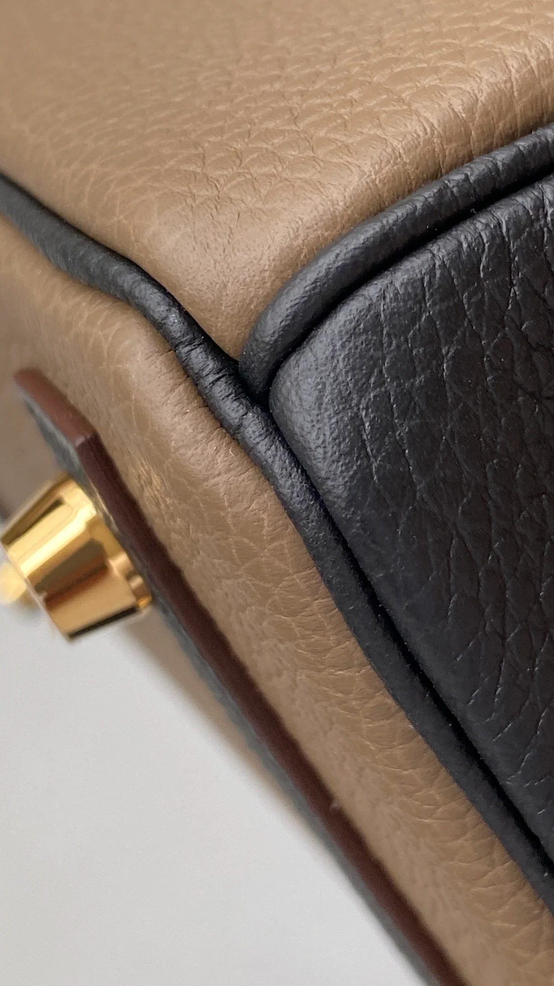 에르메스 버킨 25 르투르네 스페셜 오더 브라운 & 네이비 투톤 골드 하드웨어 (100% HAND MADE)