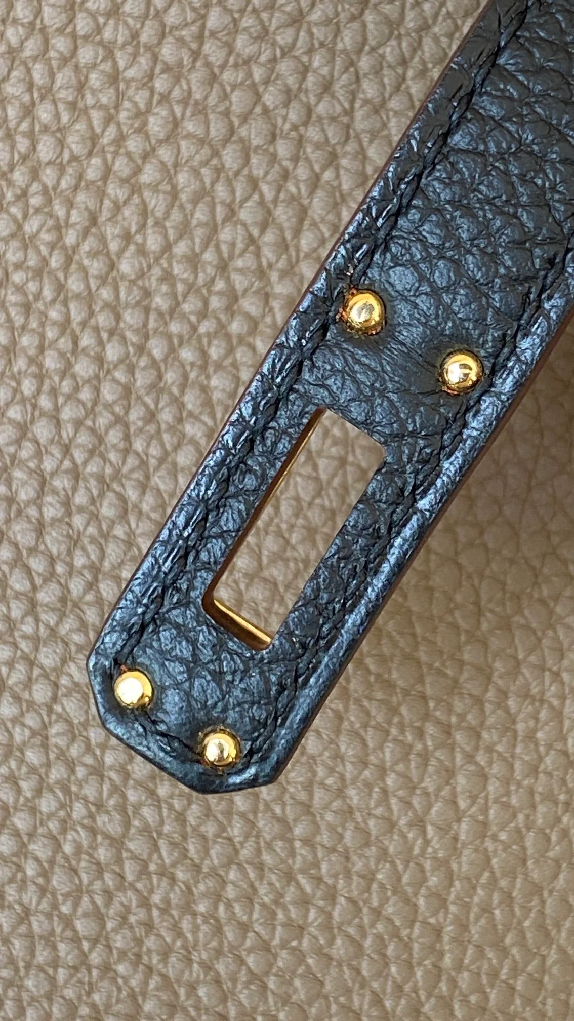 에르메스 버킨 25 르투르네 스페셜 오더 브라운 & 네이비 투톤 골드 하드웨어 (100% HAND MADE)