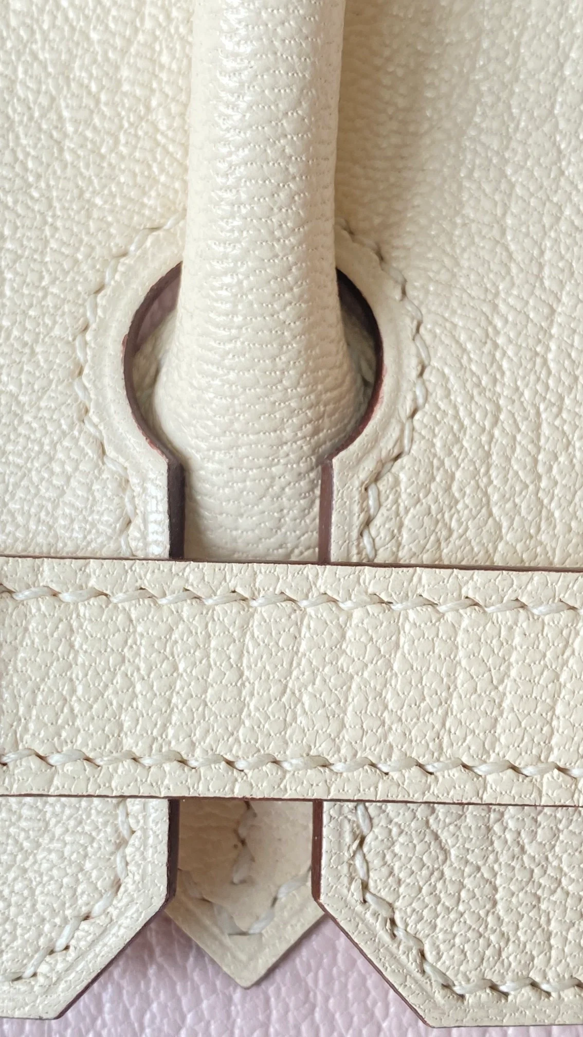 에르메스 버킨 25 르투르네 스페셜 오더 핑크 & 화이트 투톤 팔라듐 하드웨어 (100% HAND MADE)