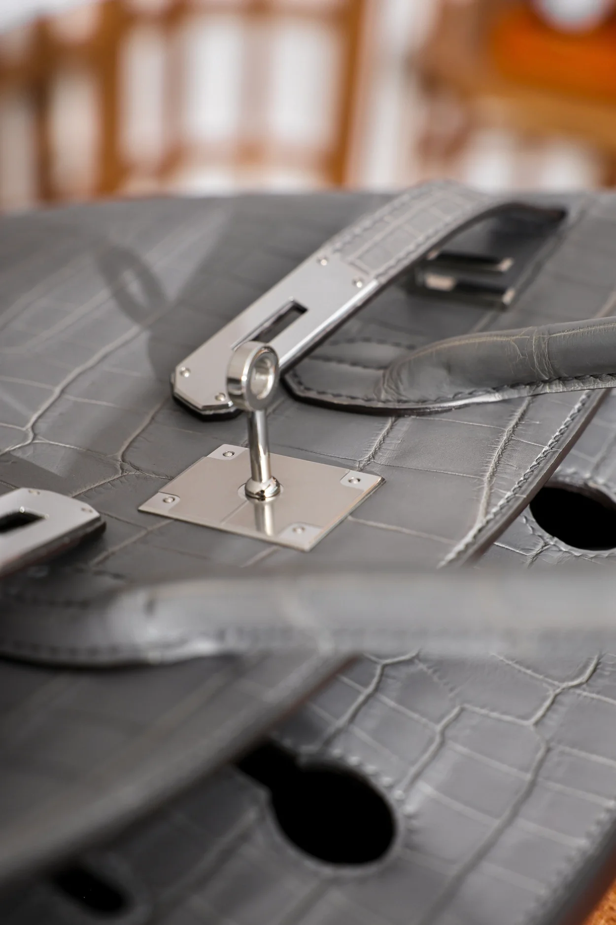 에르메스 버킨 30 르투르네 크로커다일 그레이 팔라듐 하드웨어 (100% HAND MADE)