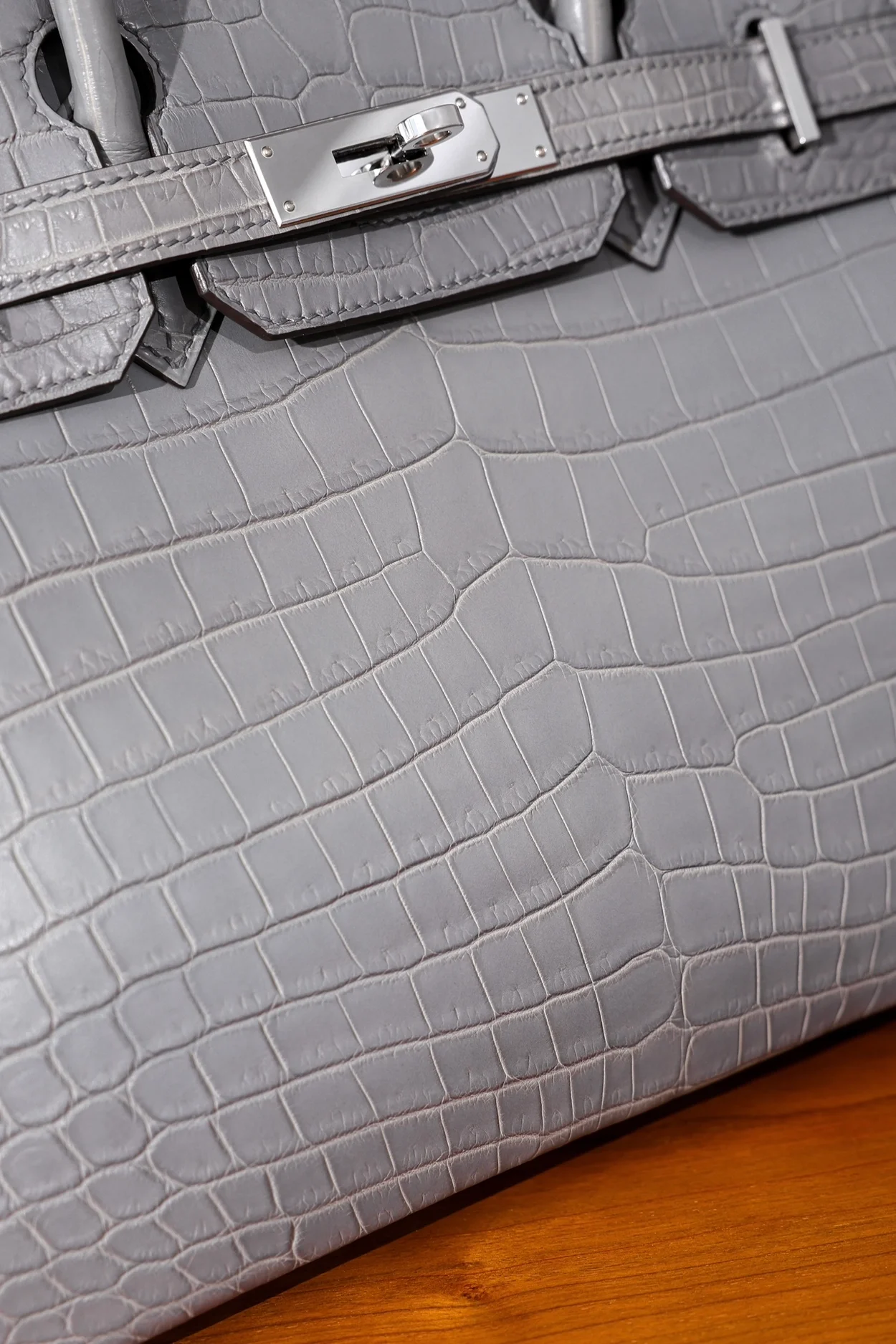 에르메스 버킨 30 르투르네 크로커다일 그레이 팔라듐 하드웨어 (100% HAND MADE)