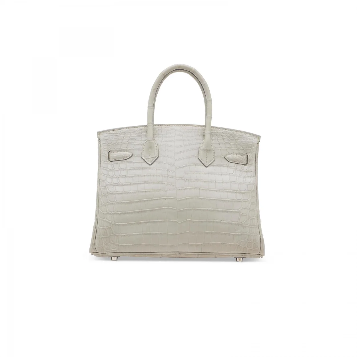 에르메스 버킨 30 르투르네 크로커다일 화이트 팔라듐 하드웨어 (100% HAND MADE)
