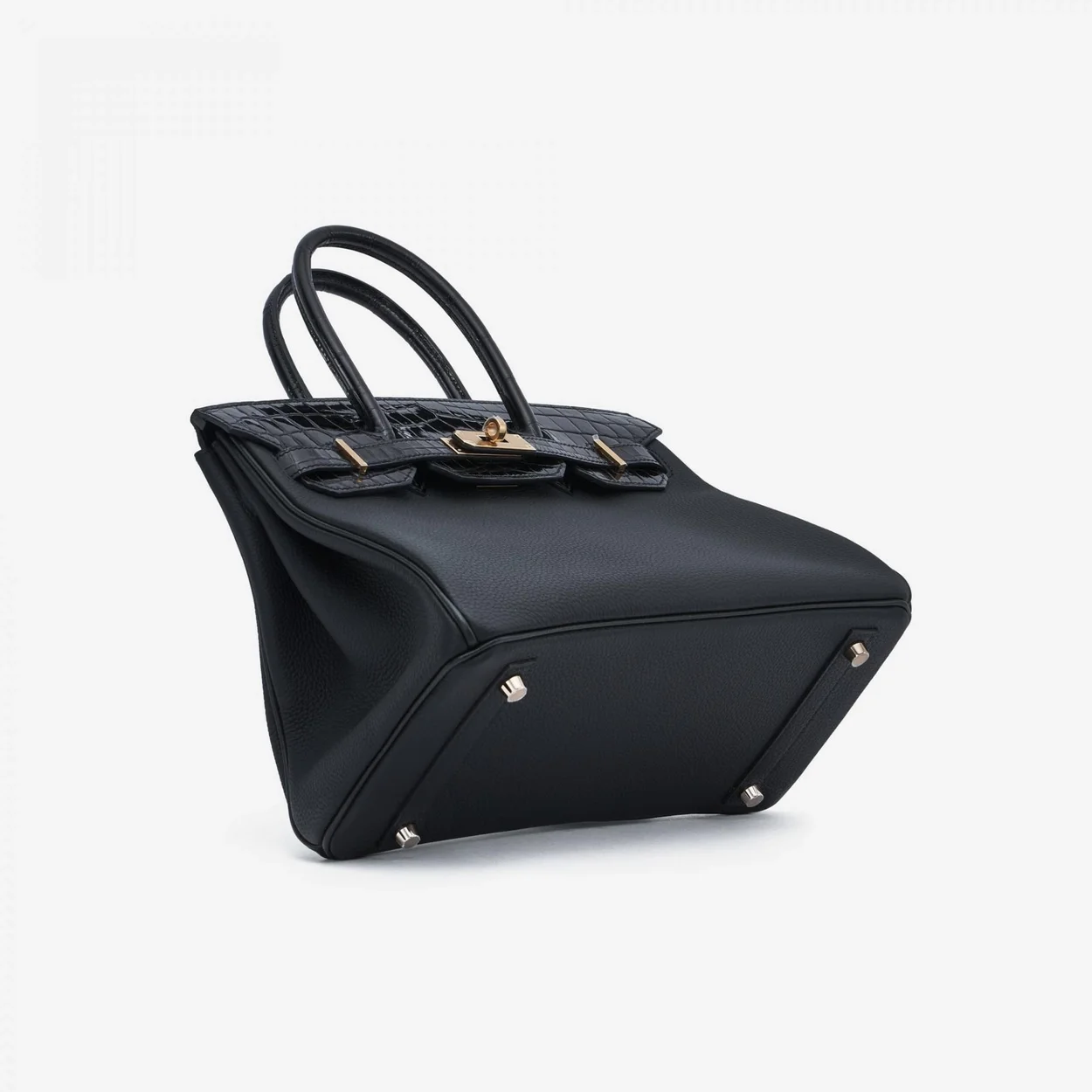 에르메스 버킨 30 르투르네 토고 & 크로커다일 블랙 골드 하드웨어 (100% HAND MADE)