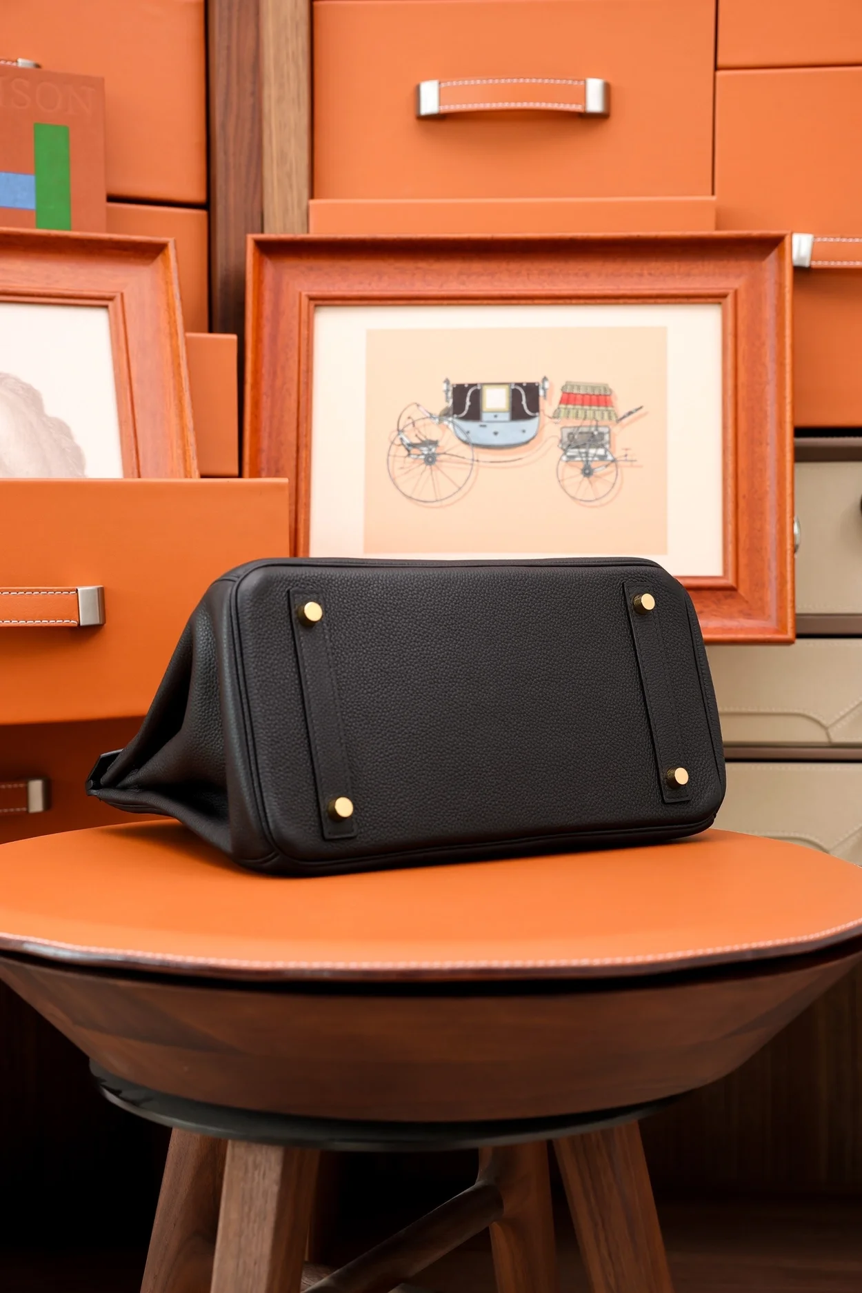 에르메스 버킨 30 르투르네 토고 & 크로커다일 블랙 골드 하드웨어 (100% HAND MADE)