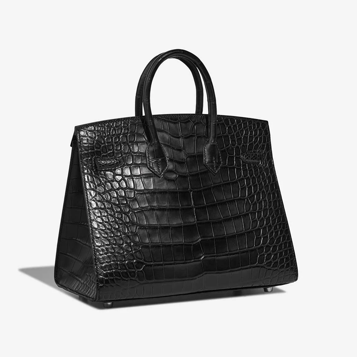 에르메스 버킨 25 셀리에 크로커다일 무광 블랙 실버 하드웨어 (100% HAND MADE)