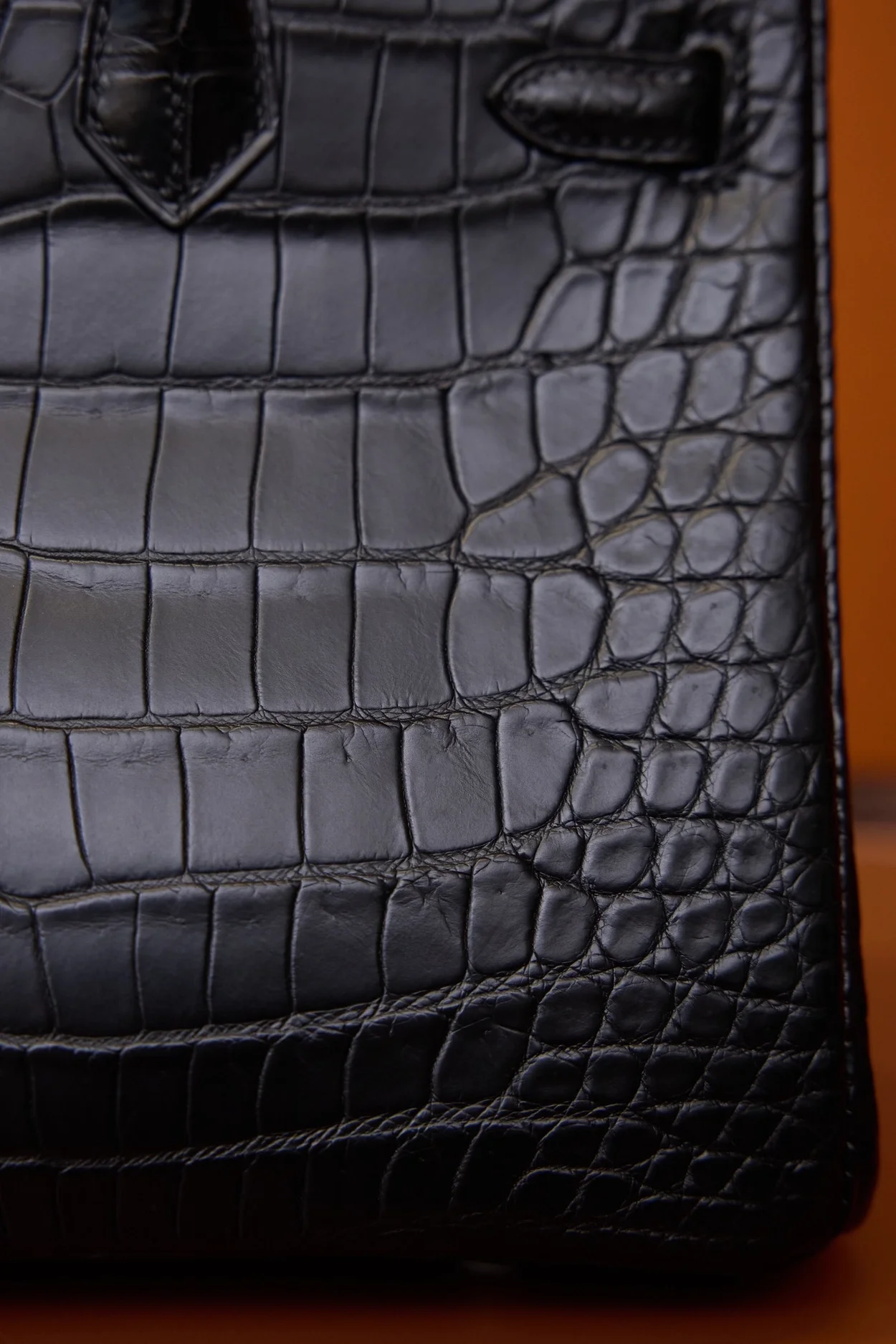 에르메스 버킨 25 셀리에 크로커다일 무광 블랙 실버 하드웨어 (100% HAND MADE)