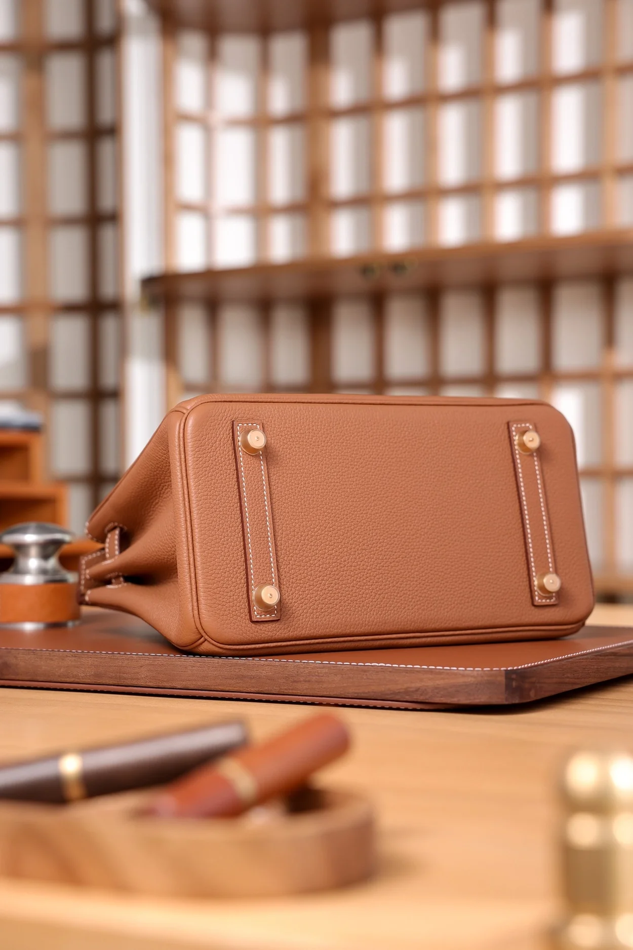 에르메스 버킨 25 르투르네 골든 브라운 골드 하드웨어 (100% HAND MADE)