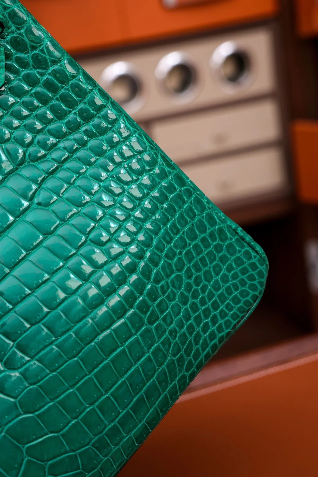 에르메스 버킨 30 르투르네 크로커다일 그린 골드 하드웨어 (100% HAND MADE)