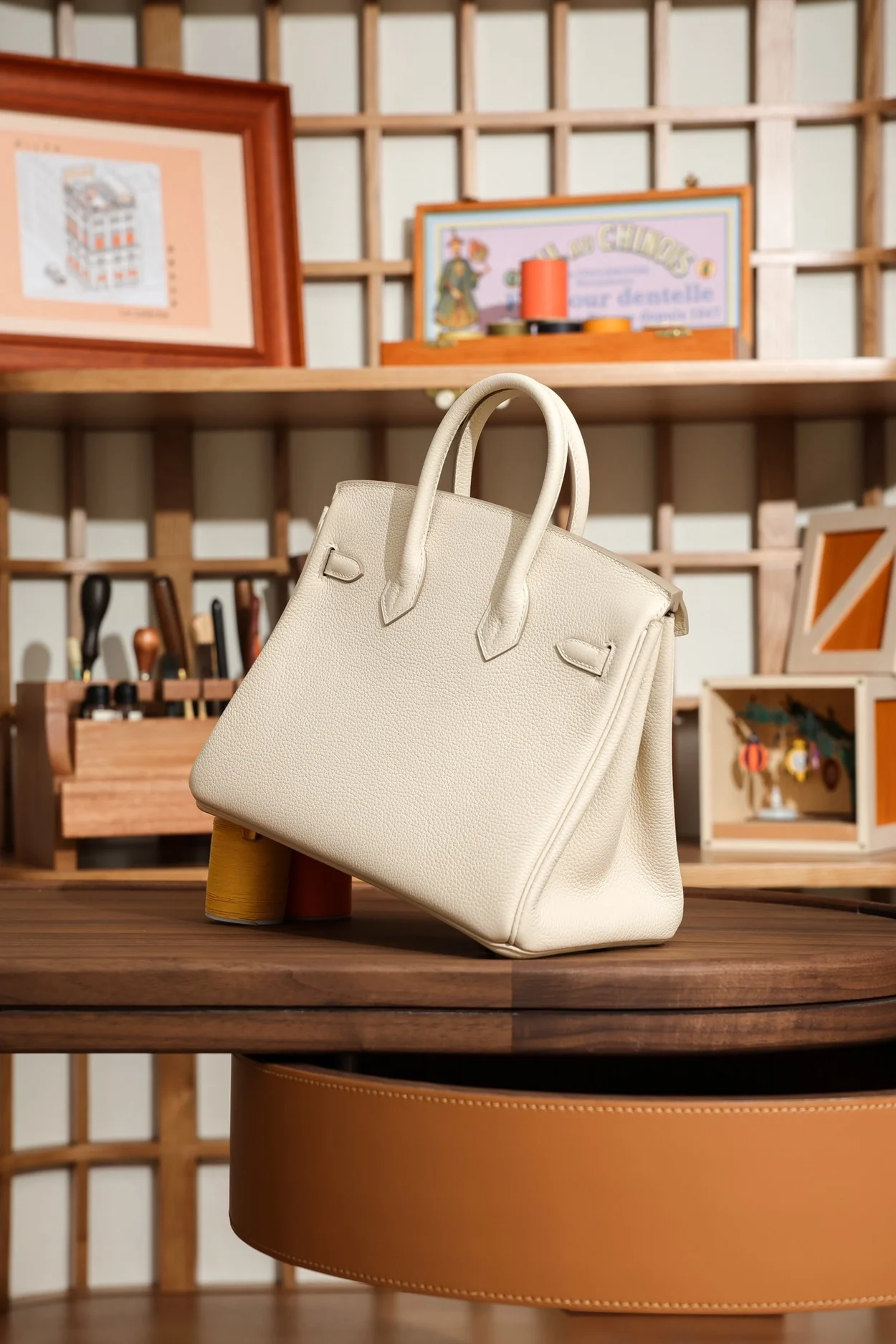 에르메스 버킨 25 르투르네 크레 골드 하드웨어 (100% HAND MADE)