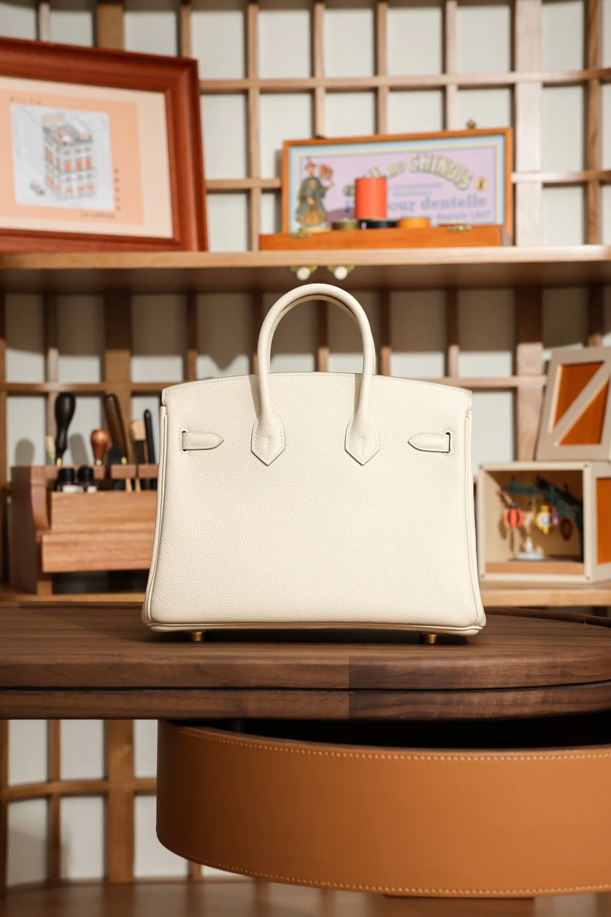 에르메스 버킨 25 르투르네 크레 골드 하드웨어 (100% HAND MADE)