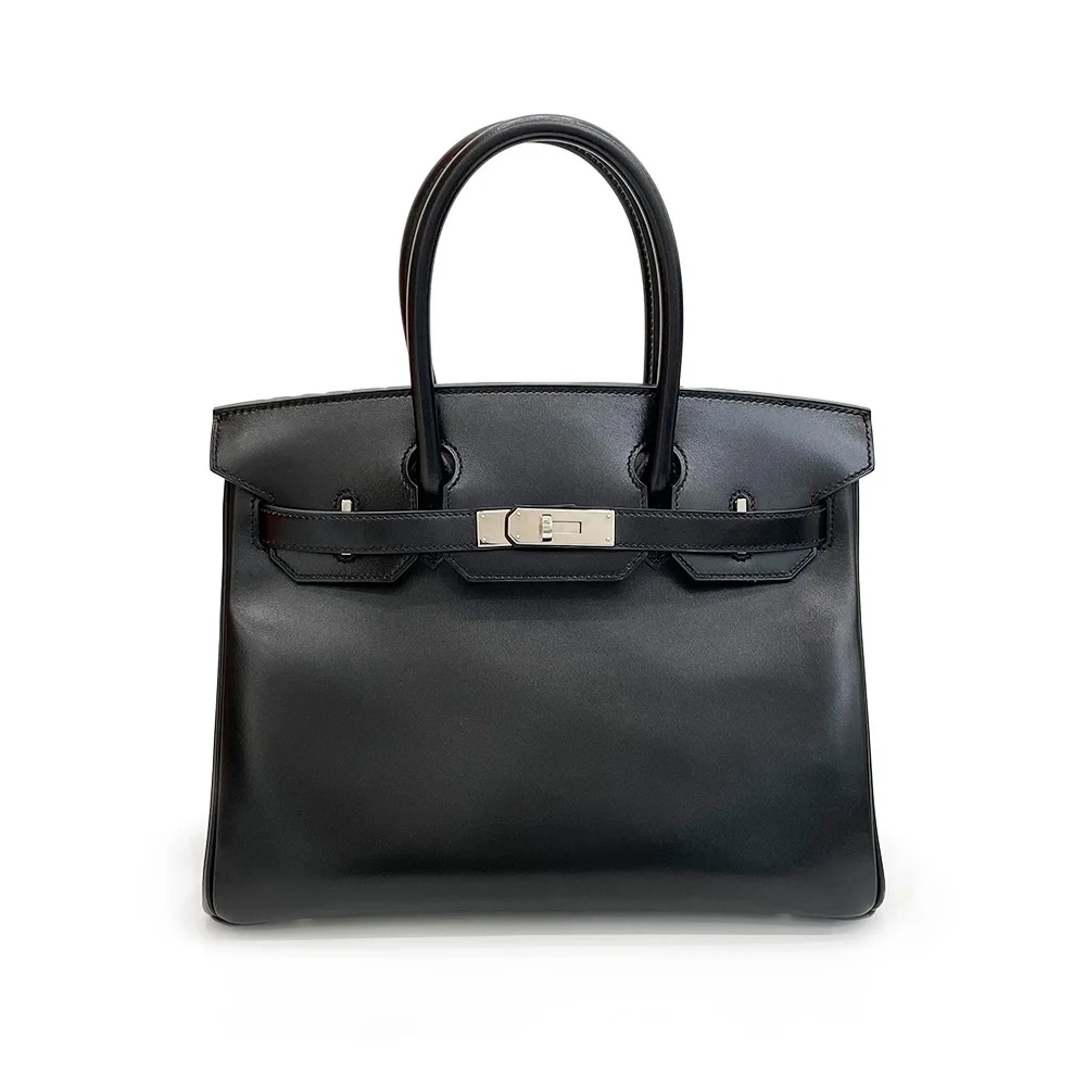 에르메스 버킨 30 르투르네 박스 블랙 팔라듐 하드웨어 (100% HAND MADE)