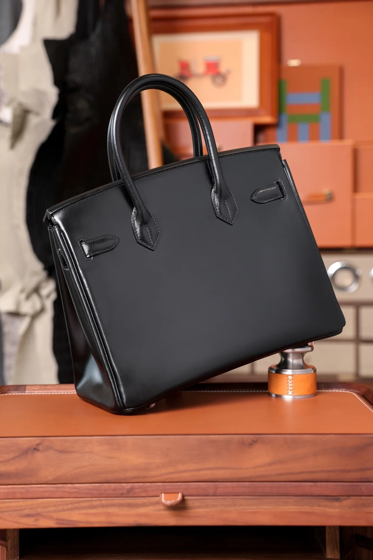 에르메스 버킨 30 르투르네 박스 블랙 팔라듐 하드웨어 (100% HAND MADE)