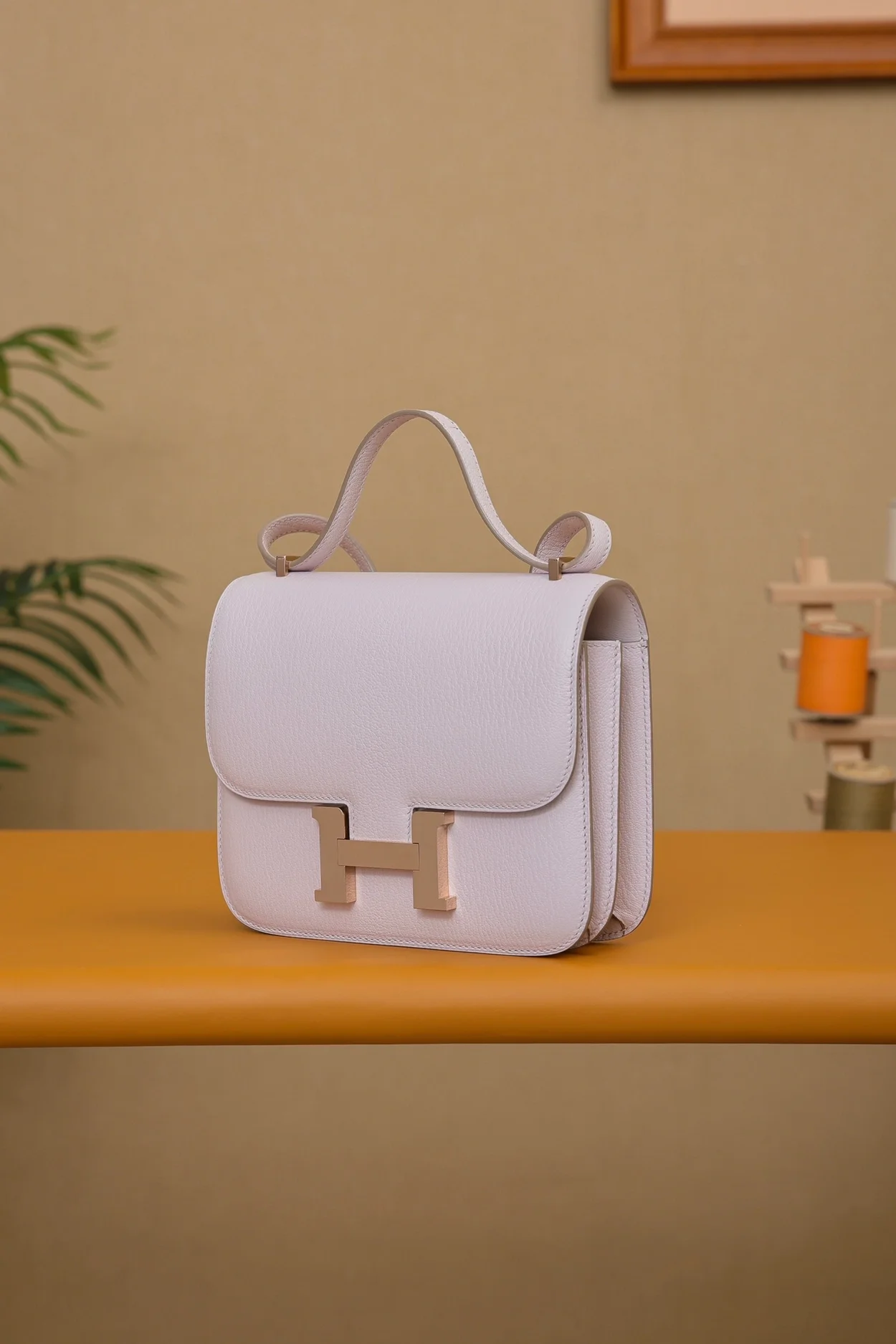 에르메스 콘스탄스 18 핑크 셰브르 로즈 골드 하드웨어 (100% HAND MADE)