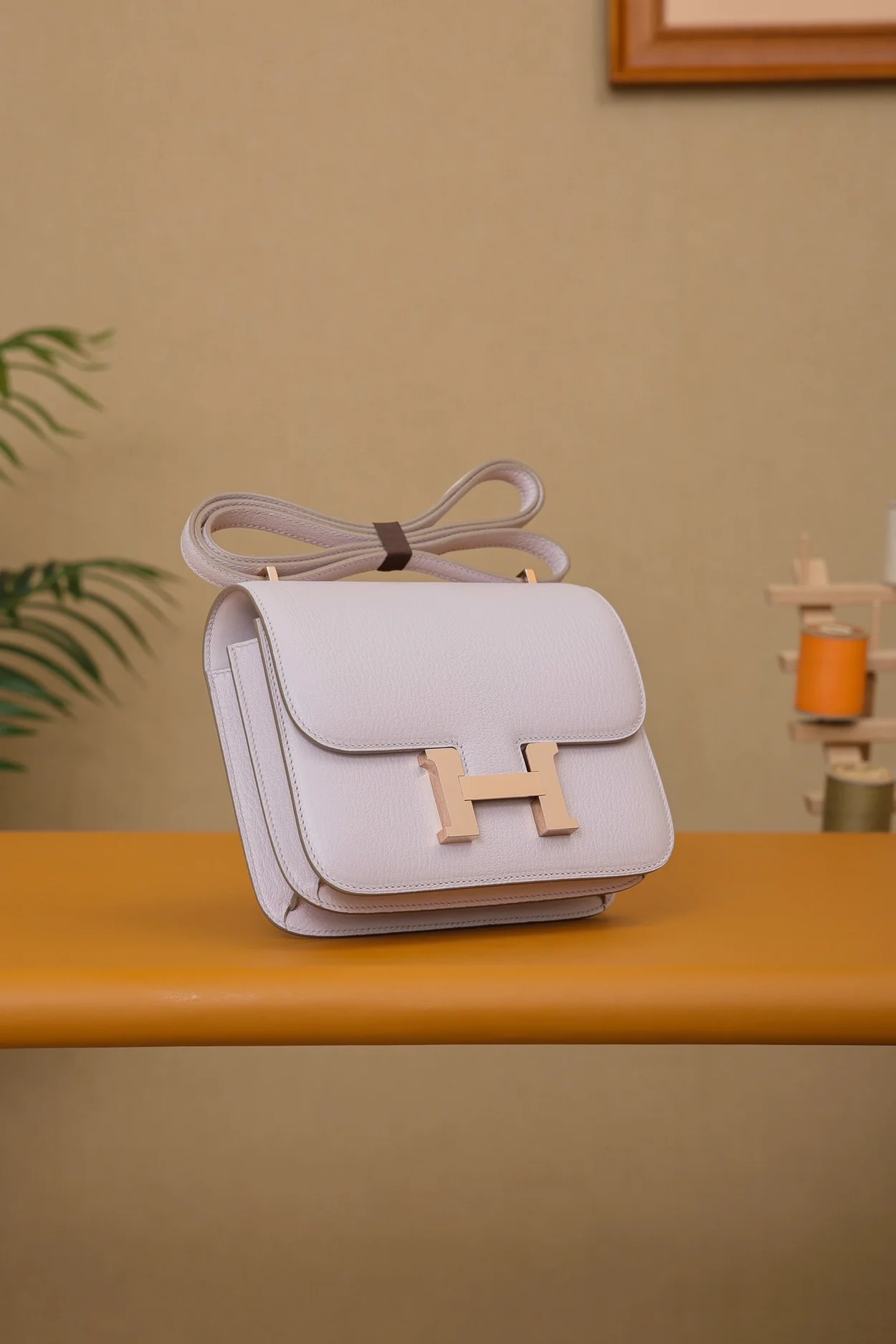 에르메스 콘스탄스 18 핑크 셰브르 로즈 골드 하드웨어 (100% HAND MADE)