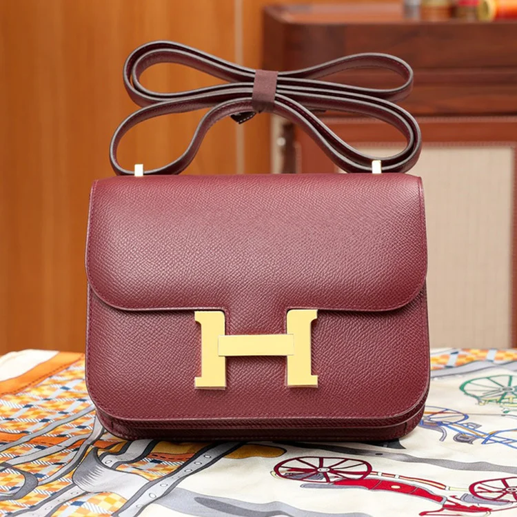 에르메스 콘스탄스 18 버건디 앱송 골드 하드웨어 (100% HAND MADE)