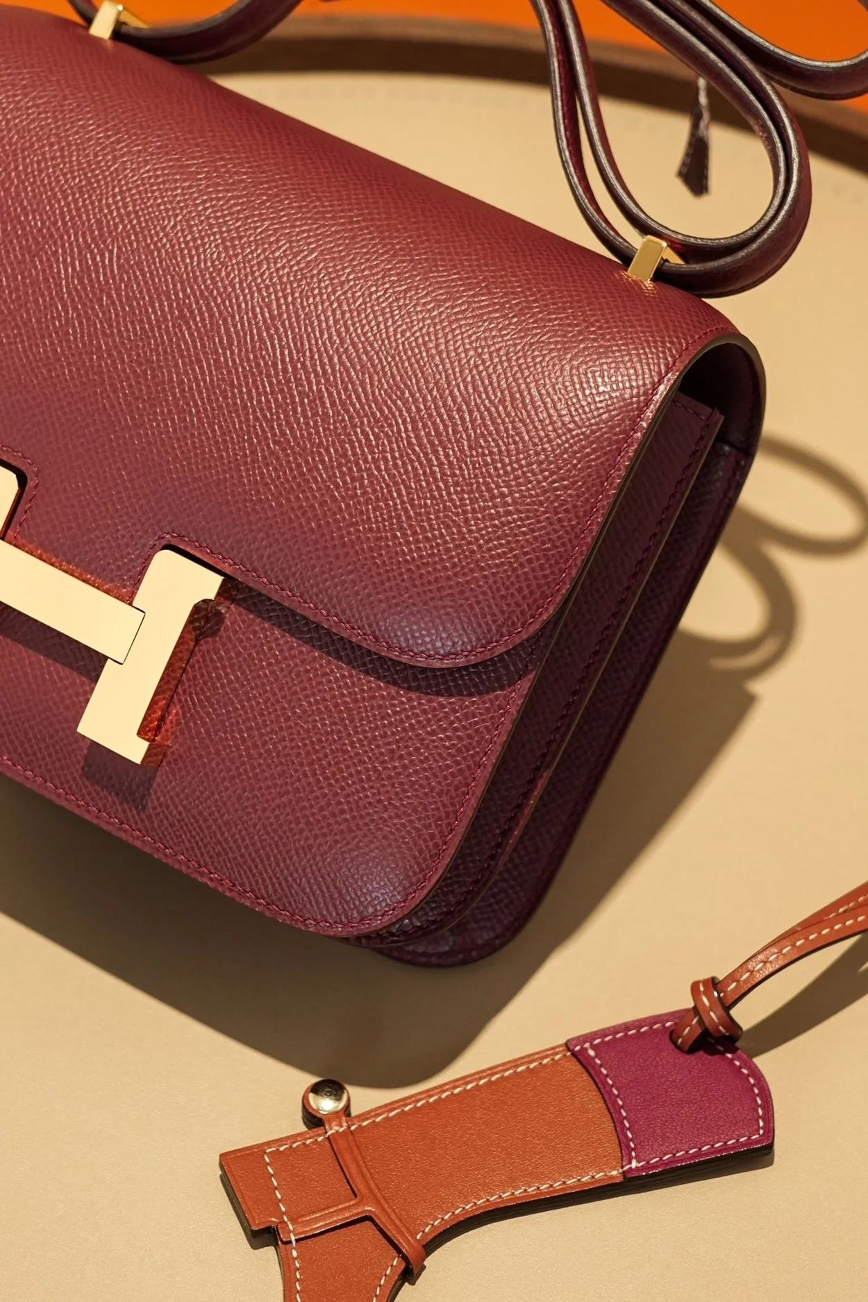 에르메스 콘스탄스 18 버건디 앱송 골드 하드웨어 (100% HAND MADE)