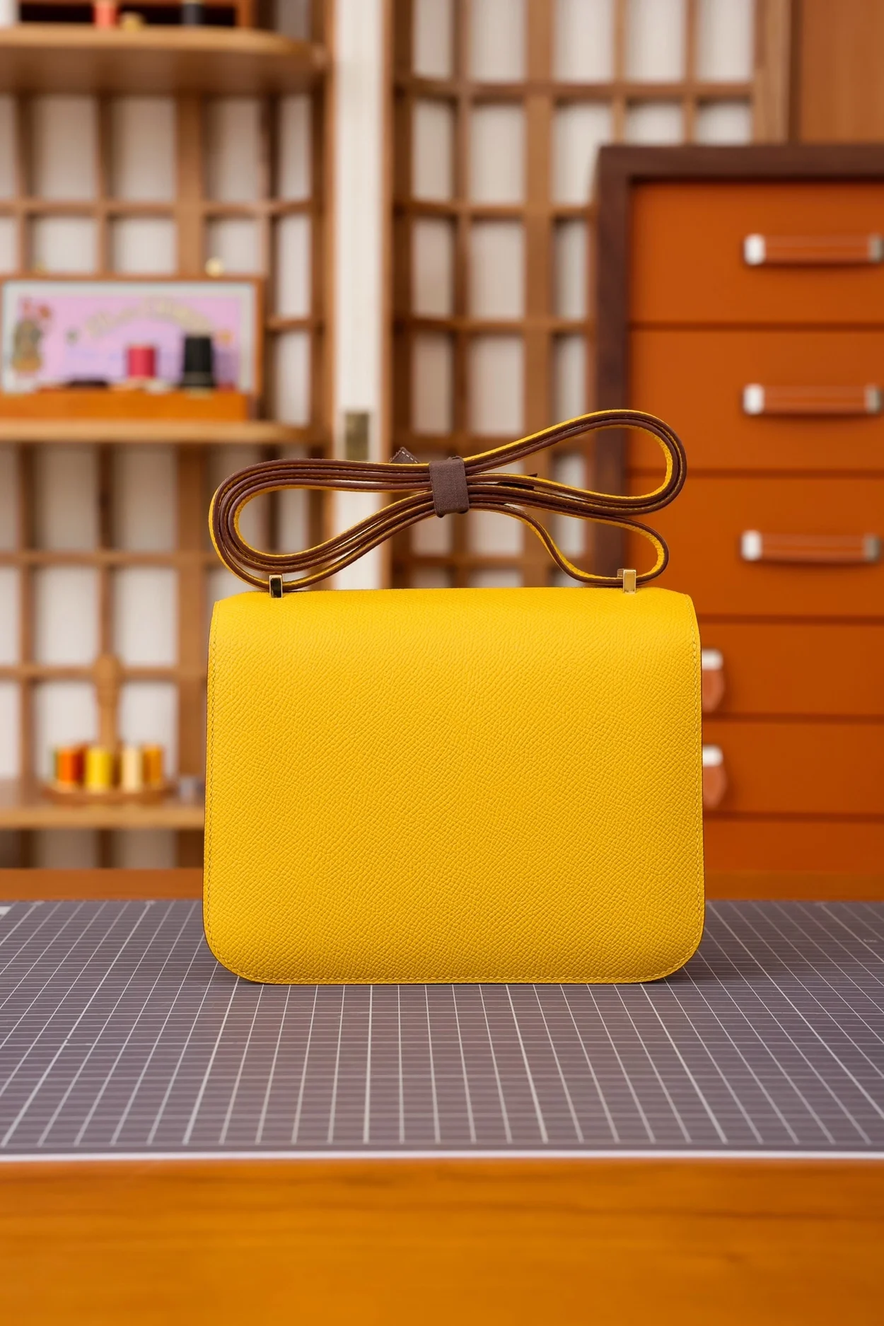 에르메스 콘스탄스 18 옐로우 앱송 골드 하드웨어 (100% HAND MADE)