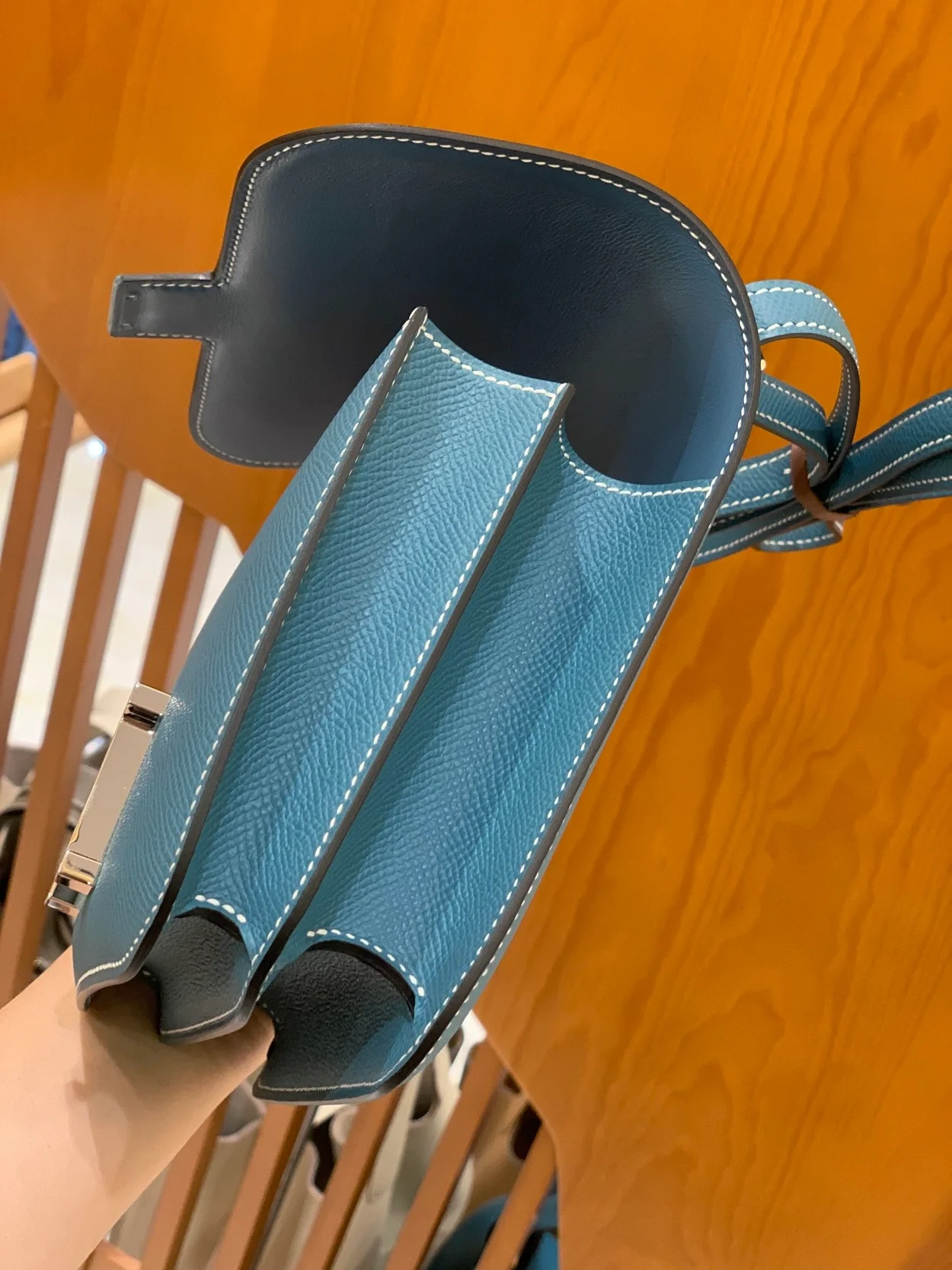 에르메스 콘스탄스 18 데님 블루 앱송 팔라듐 하드웨어 (100% HAND MADE)