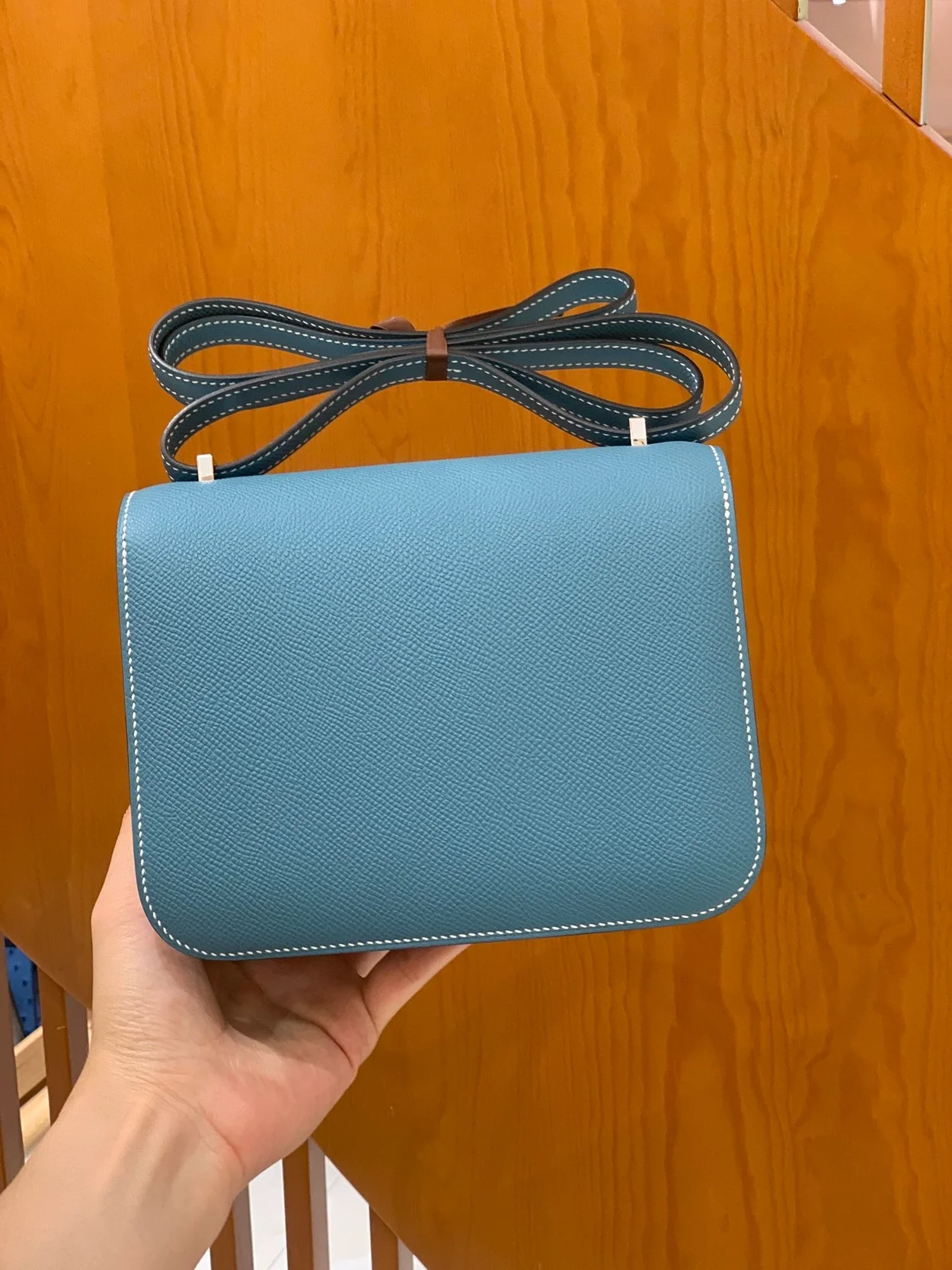 에르메스 콘스탄스 18 데님 블루 앱송 팔라듐 하드웨어 (100% HAND MADE)