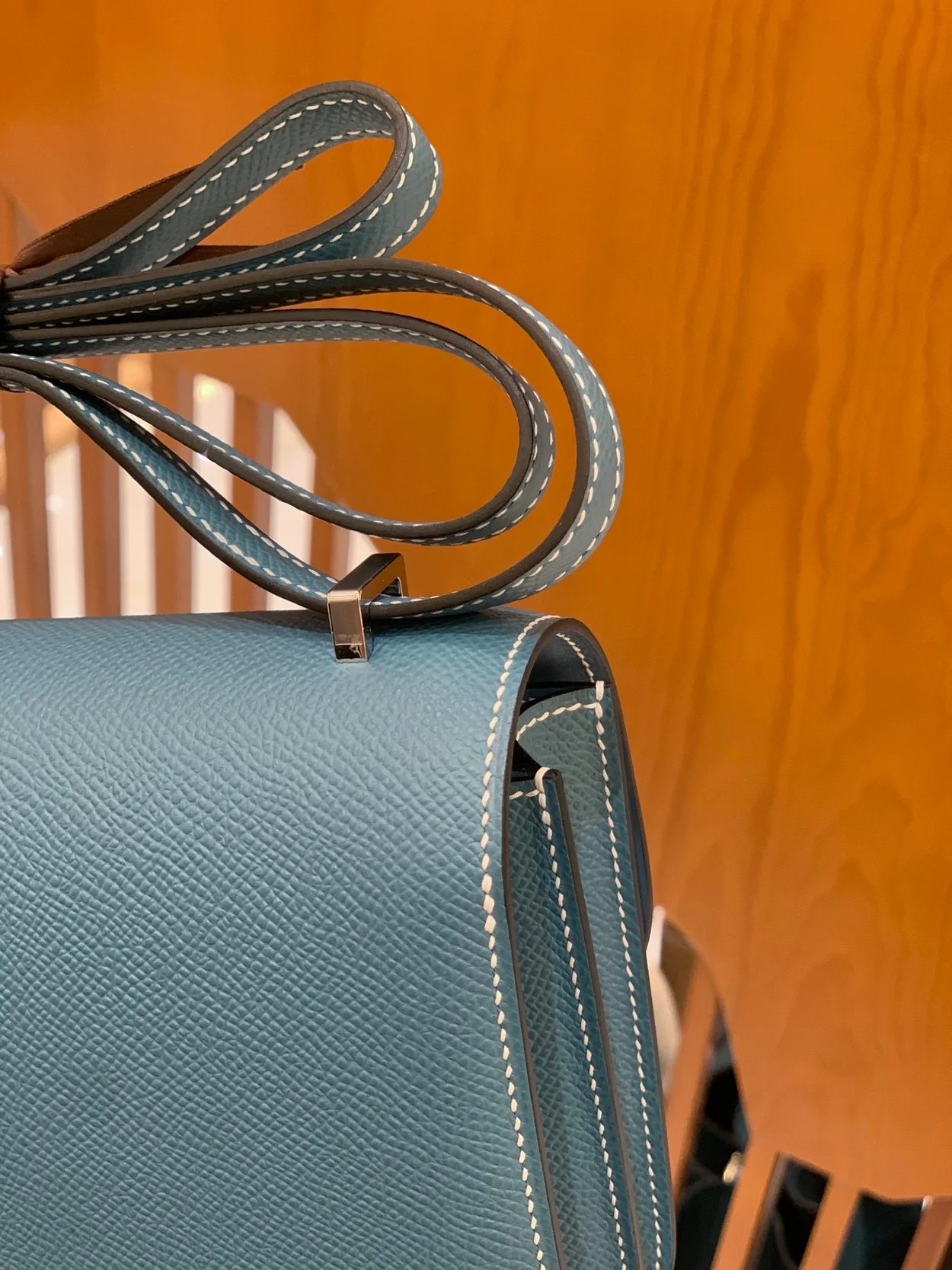 에르메스 콘스탄스 18 데님 블루 앱송 팔라듐 하드웨어 (100% HAND MADE)